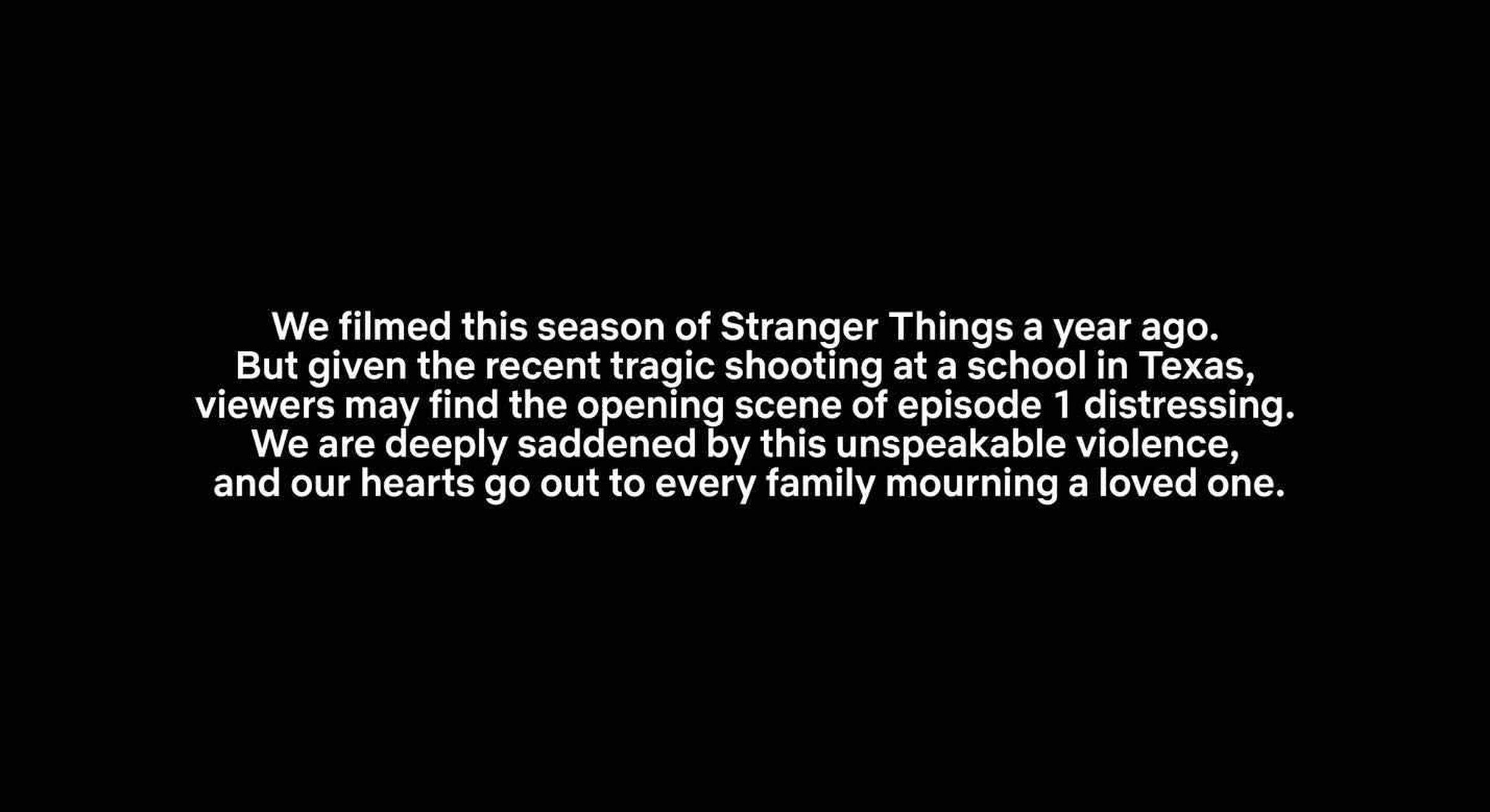 Stranger Things' Season 4 Adds Warning After Texas School Shooting