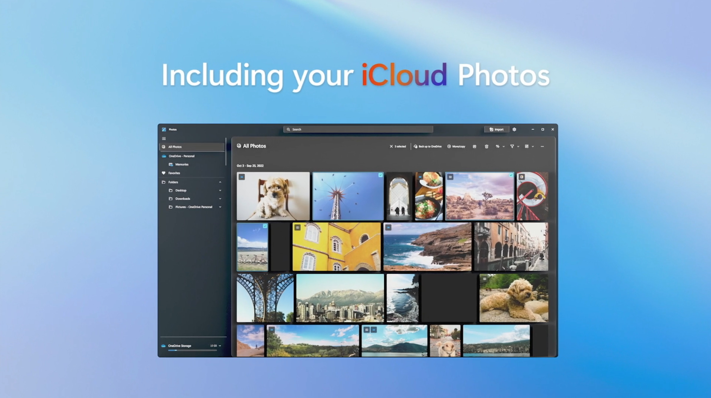 iCloud photos inside Windows 11.