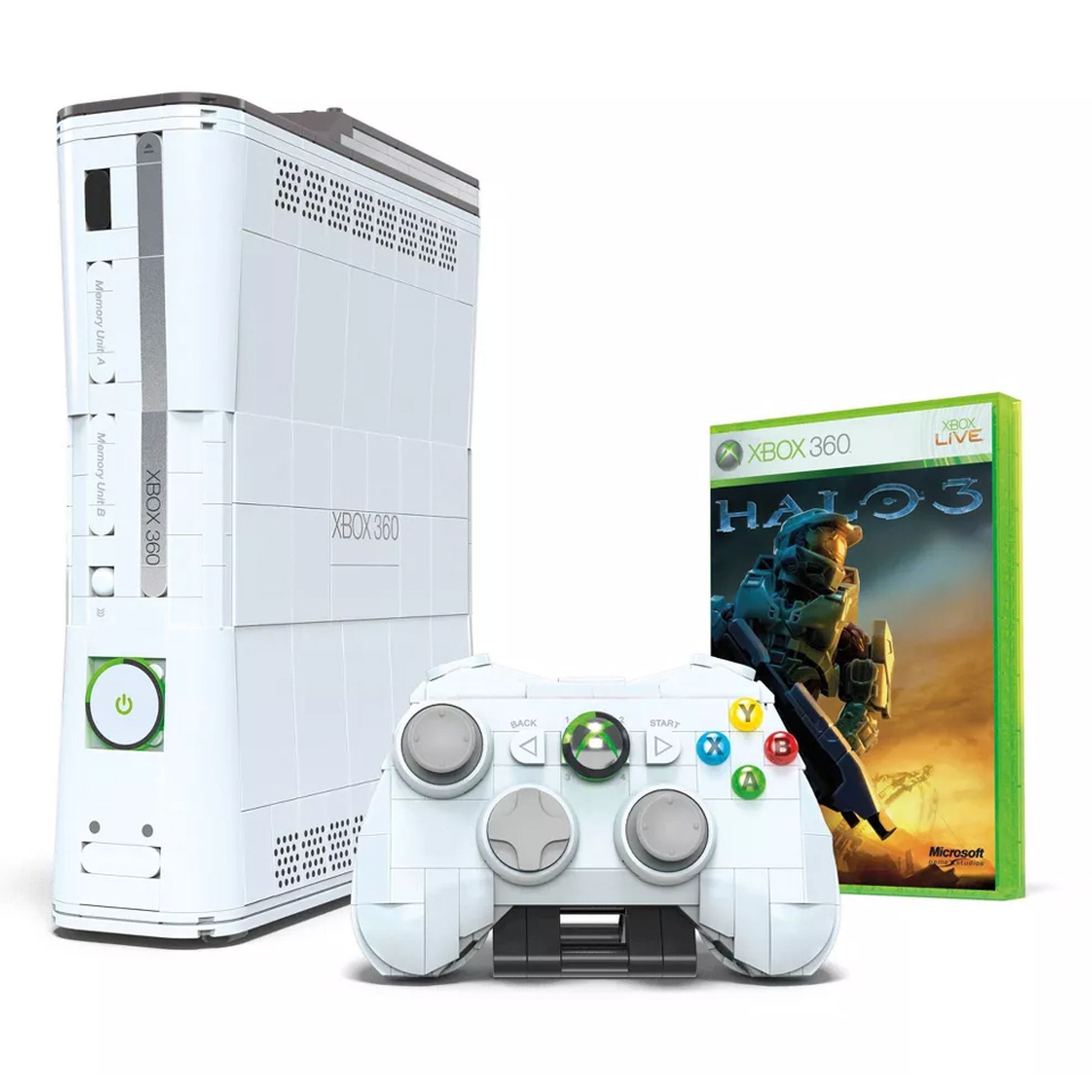 A close-up image of Mattel’s Xbox 360 replica on a white background.