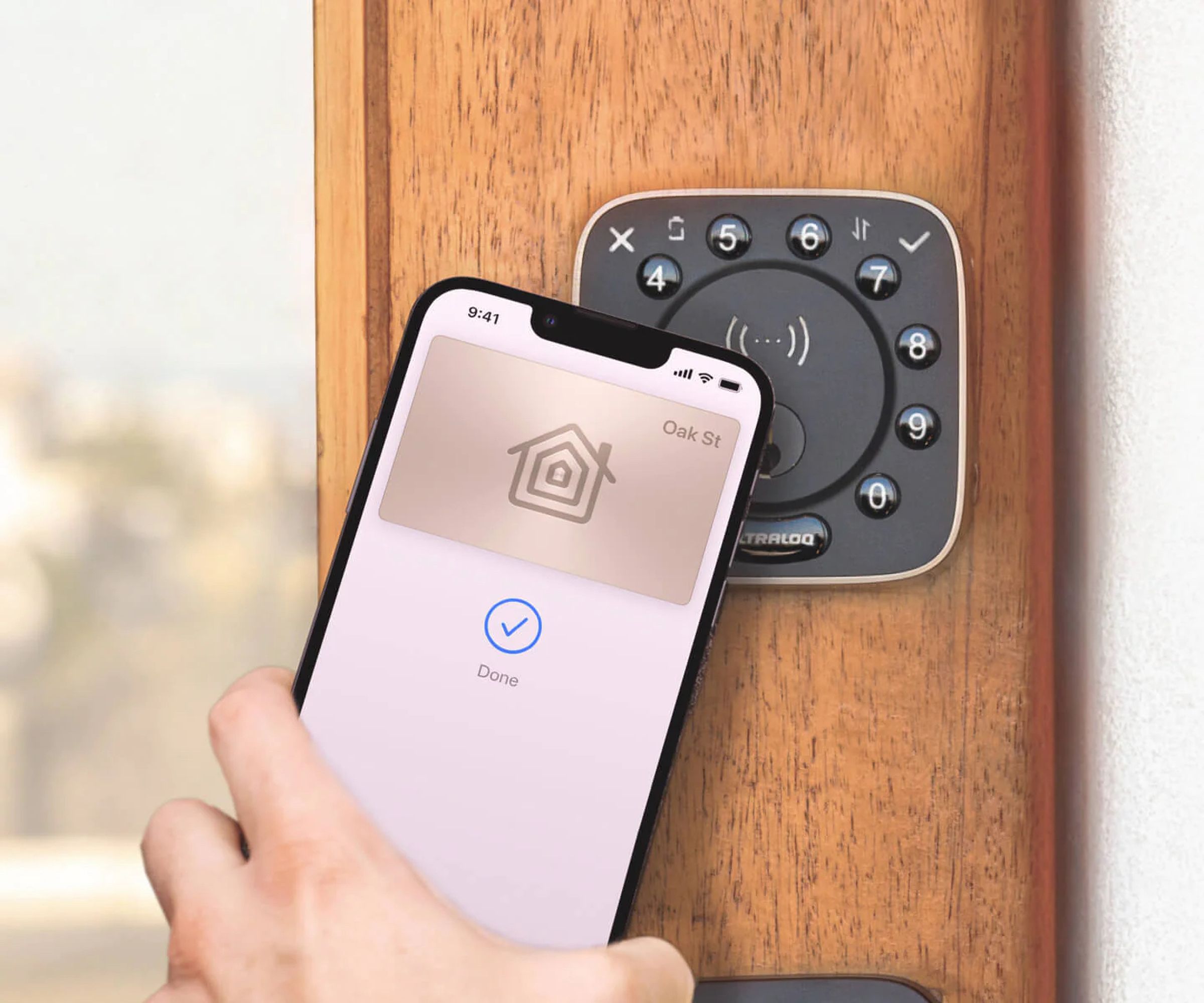 The NFC version of the Ultraloq Bolt will not feature a fingerprint reader but will work with Apple Home Key, so you can use your phone or watch to unlock the door.