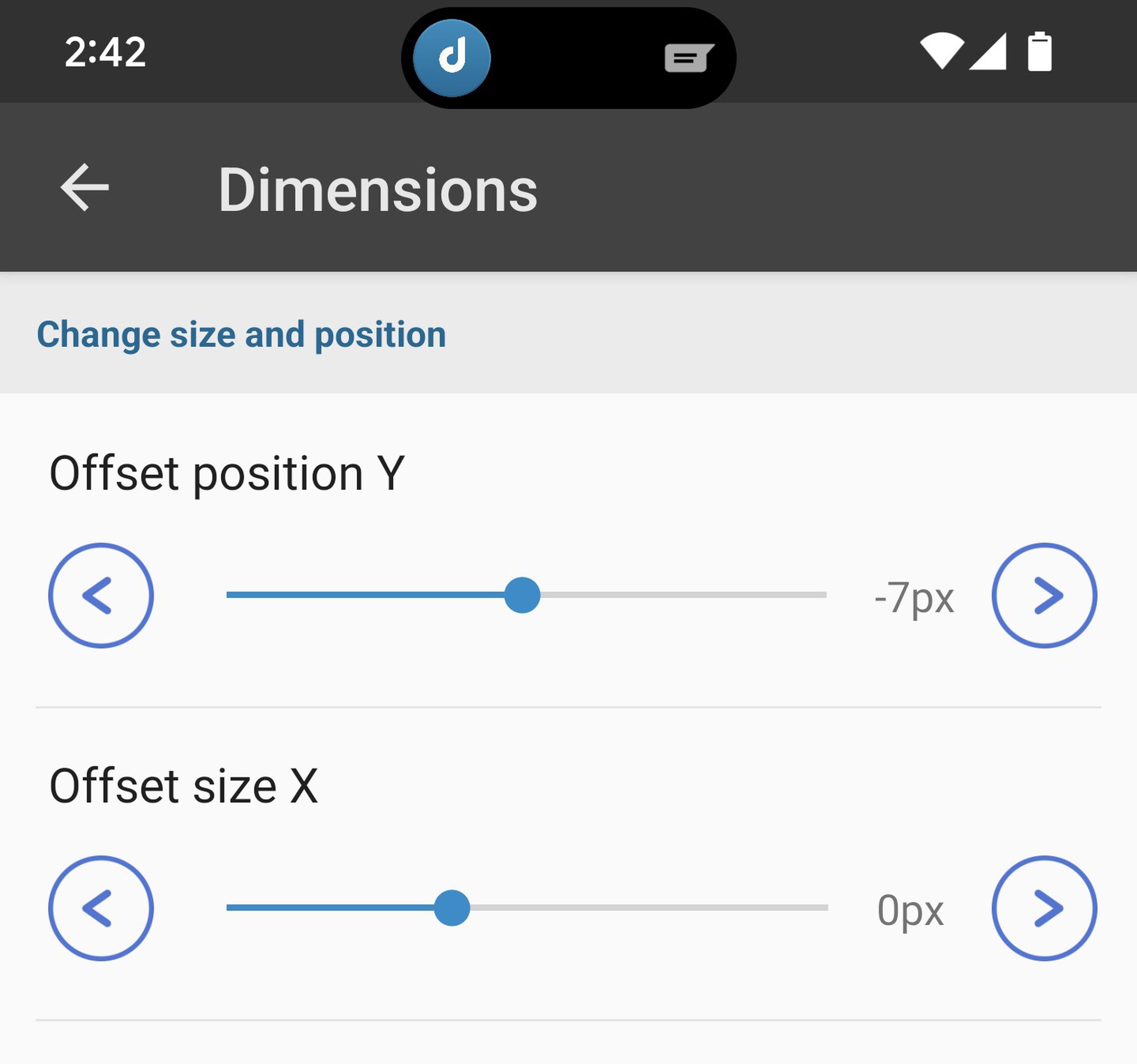 A screenshot of the customization options offered by the DynamicSpot app