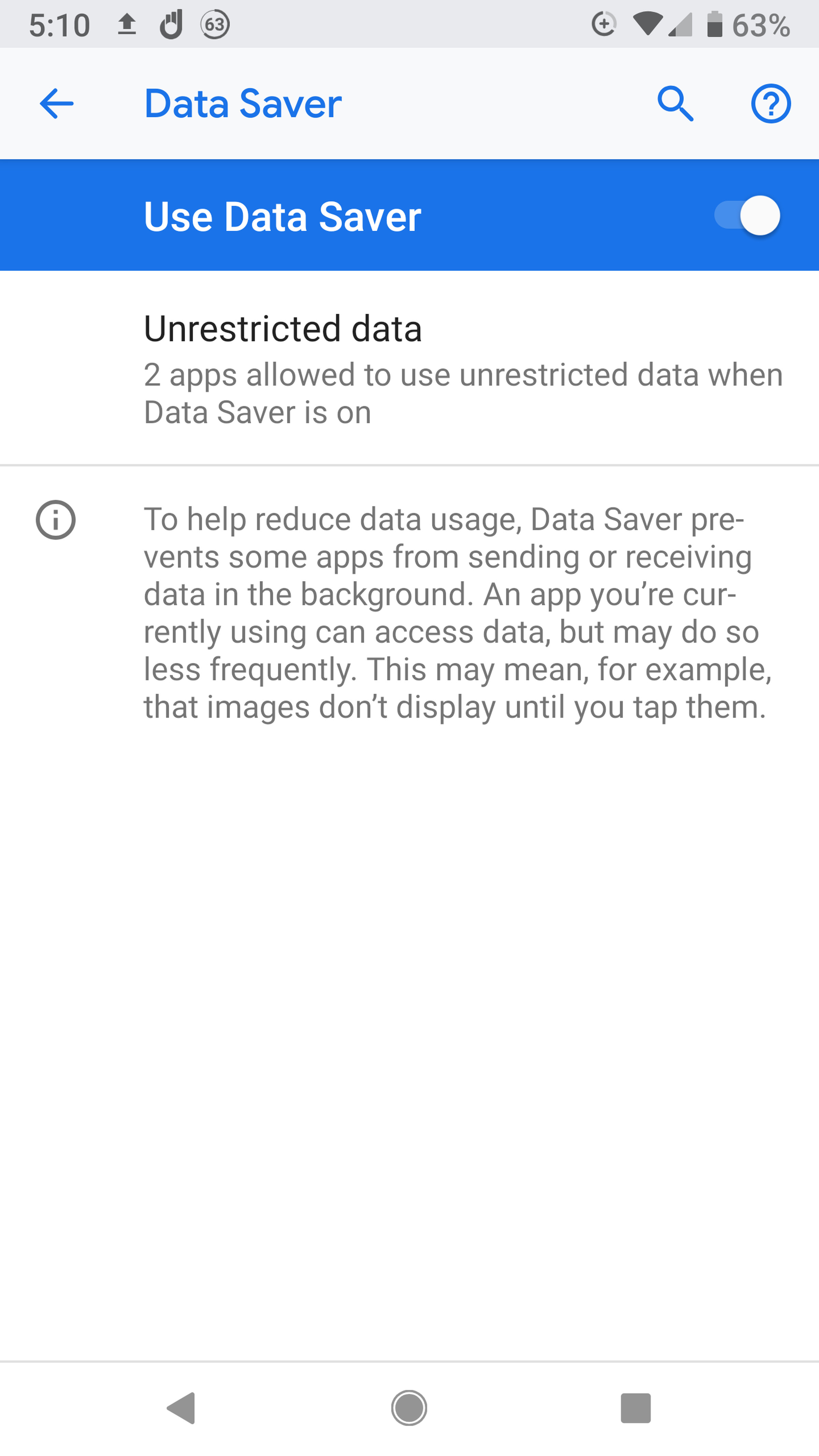 Data Saver Android