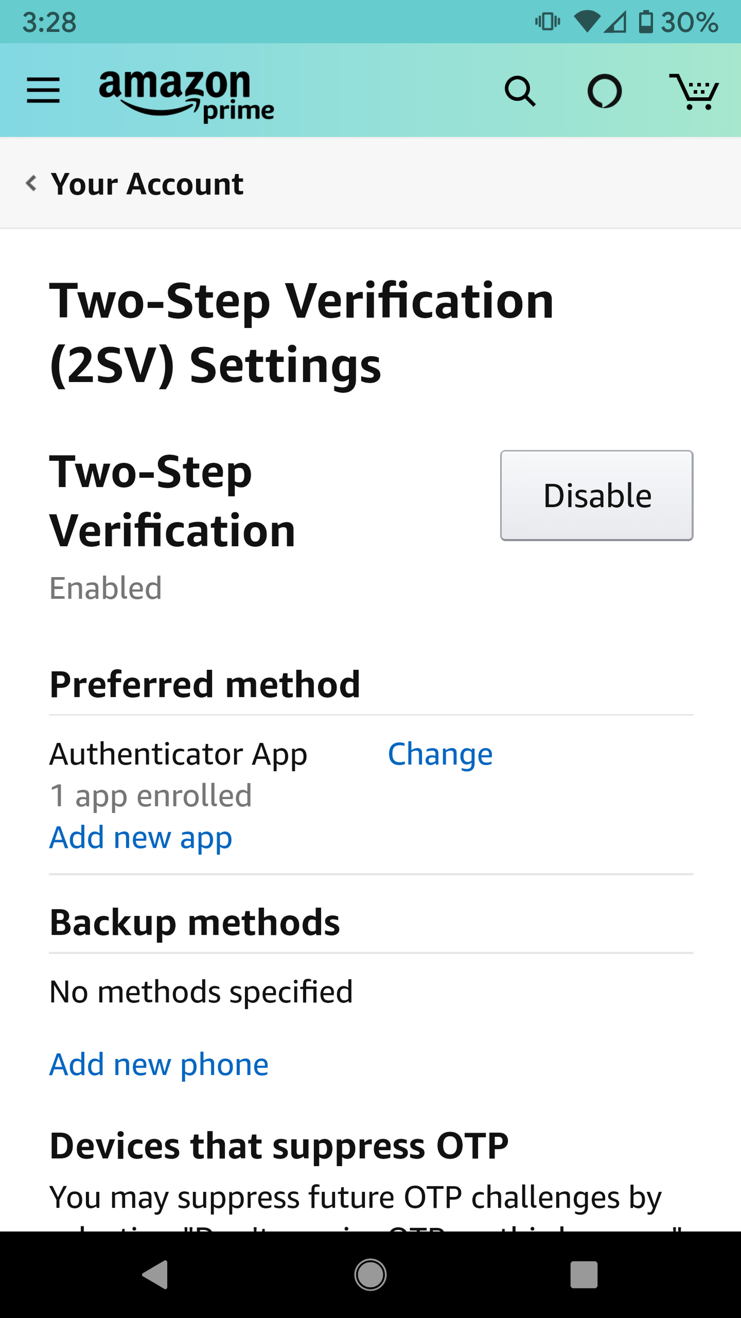 You can use a third-party authenticator app.