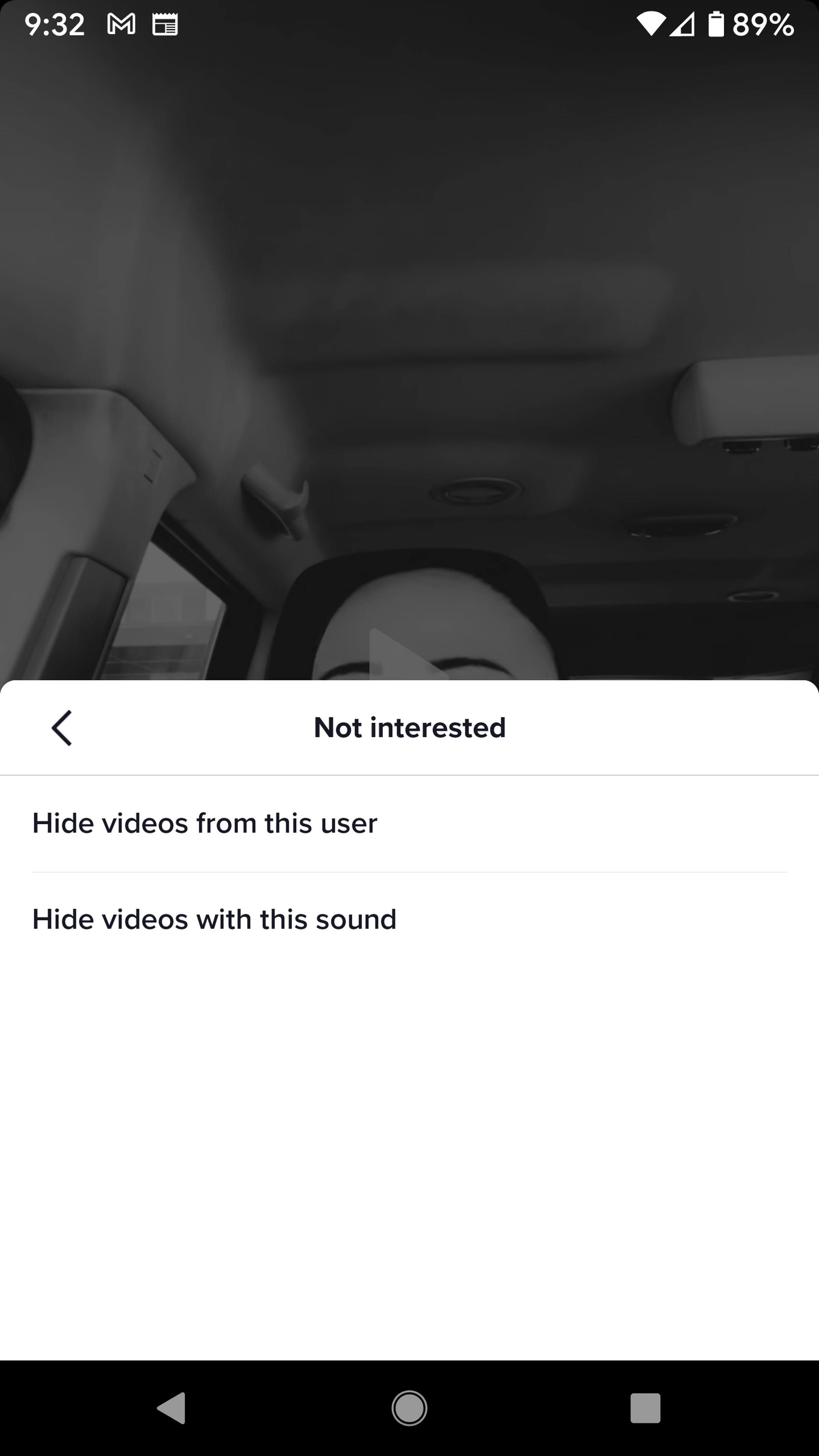 You can either hide all videos from the creator, or hide all videos that use that sound clip.