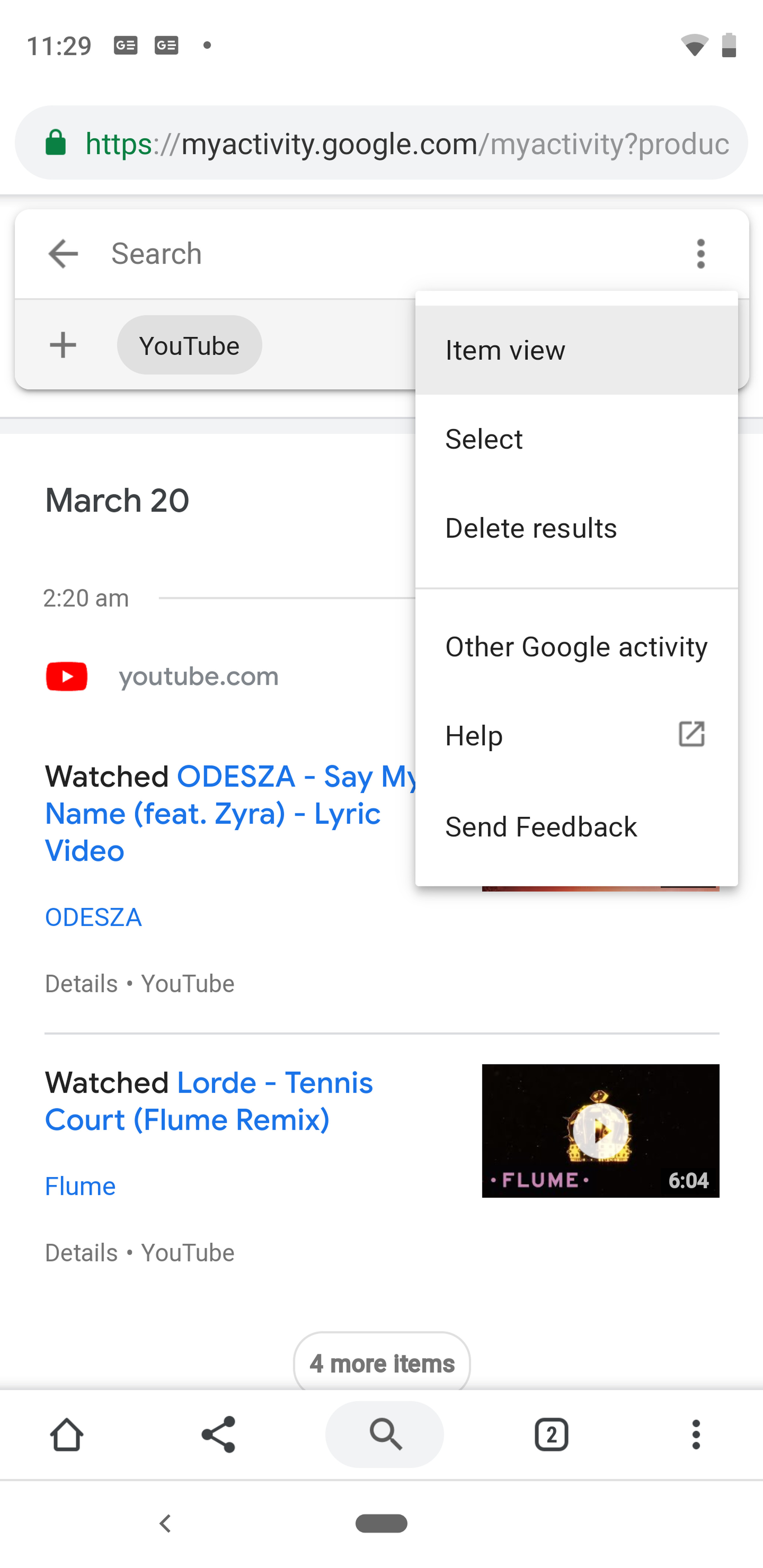 YouTube privacy mobile