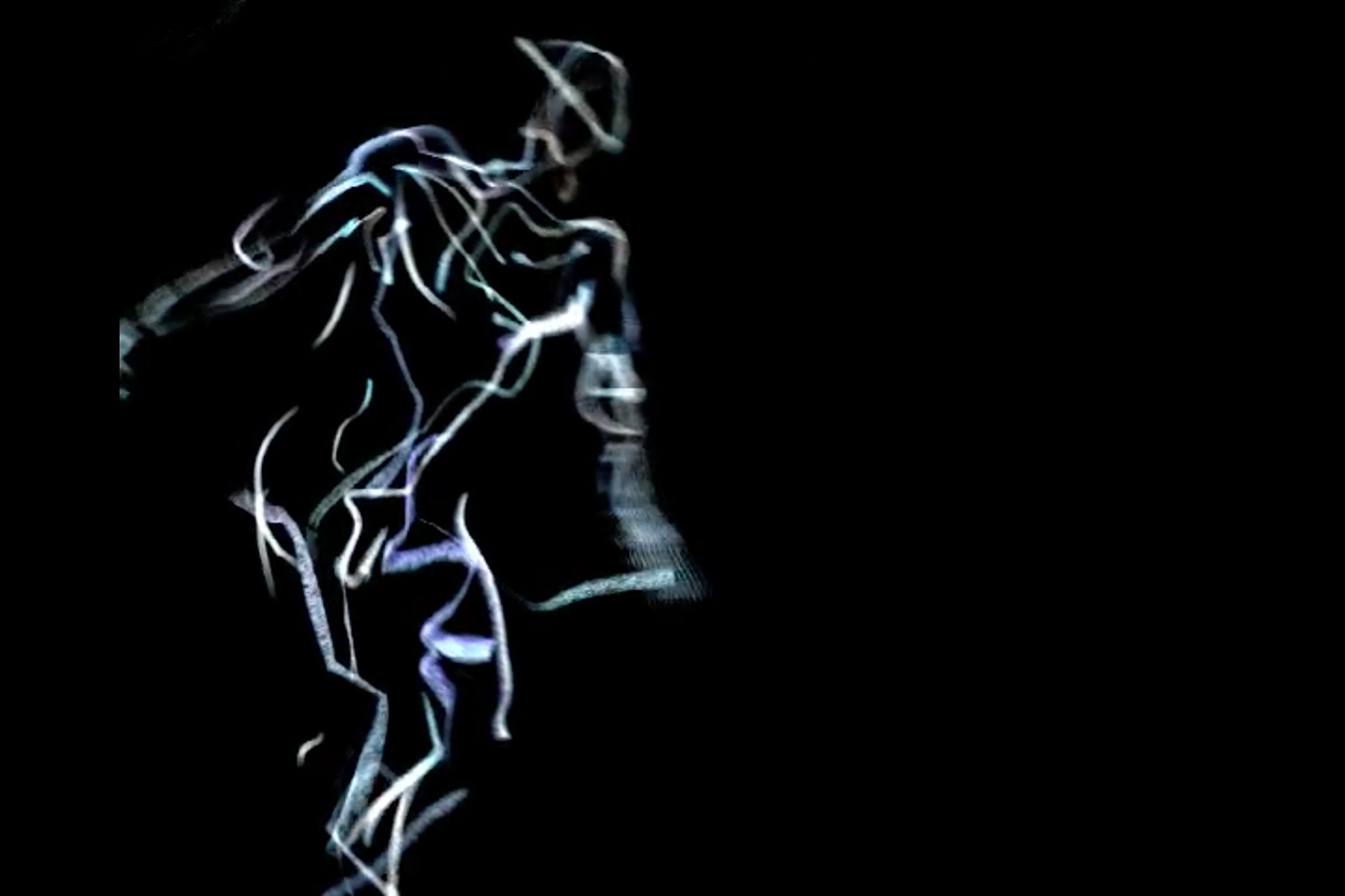 Still from Ghostcatching virtual dance performance