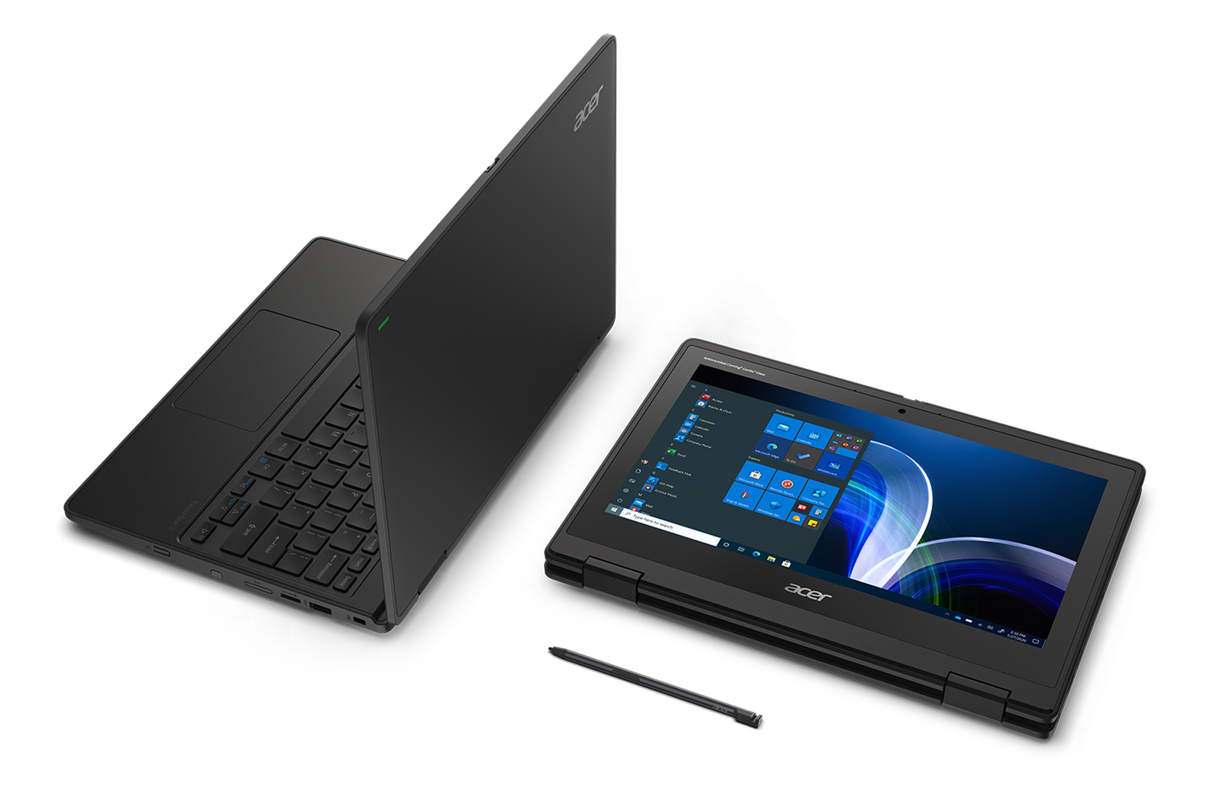 The TravelMate Spin B3 is an Intel-based convertible that runs Windows.
