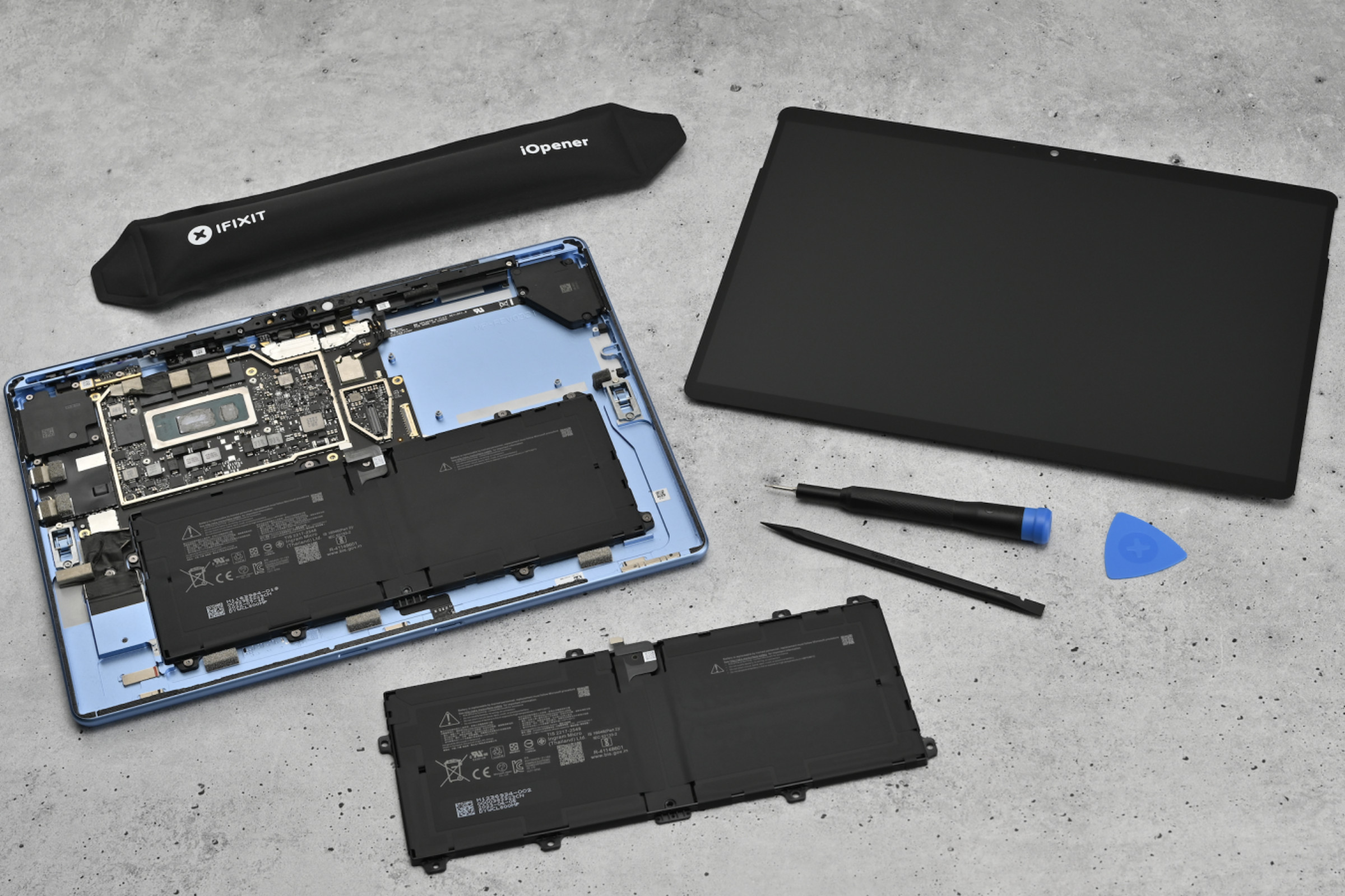 An image showing Microsoft Surface repair parts