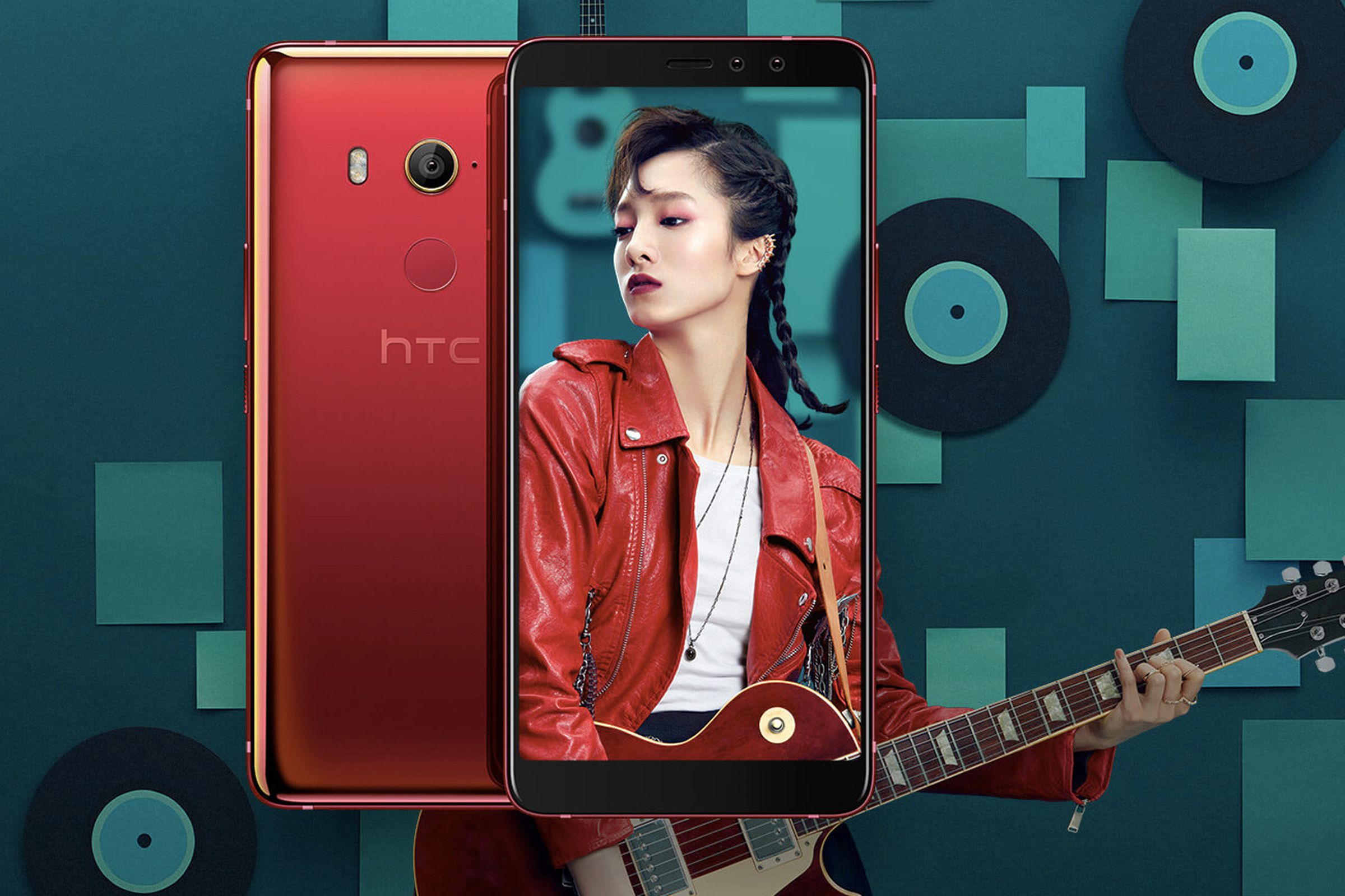 The new HTC U11 Eyes, not currently available outside Asian markets. 