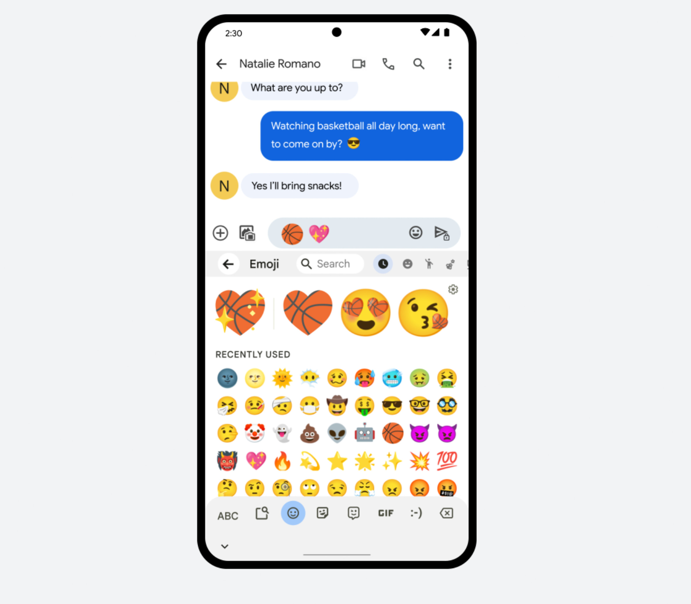 New basketball-themed emoji combinations are coming to Gboard.