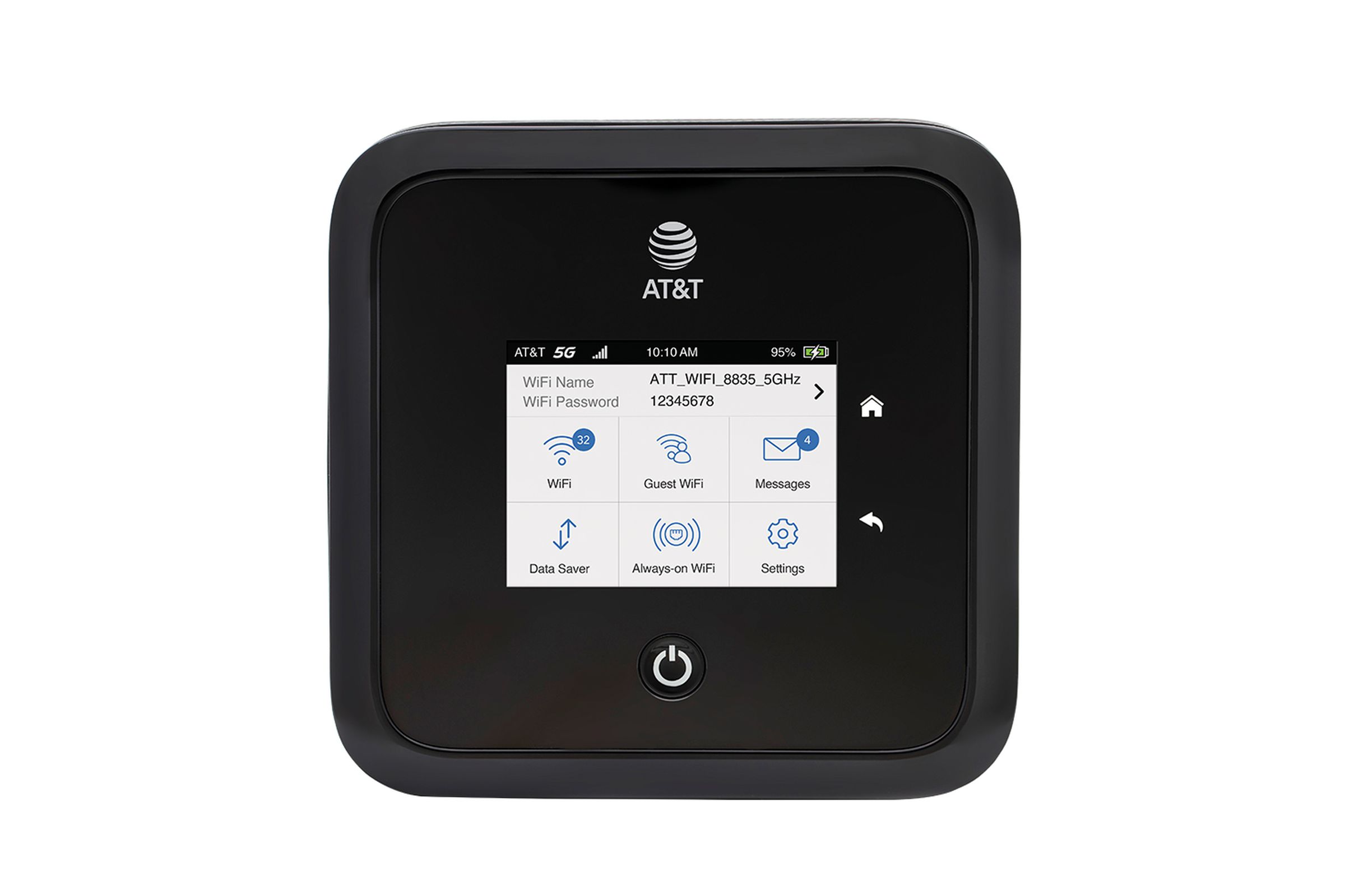 The hotspot can be controlled via a touchscreen.