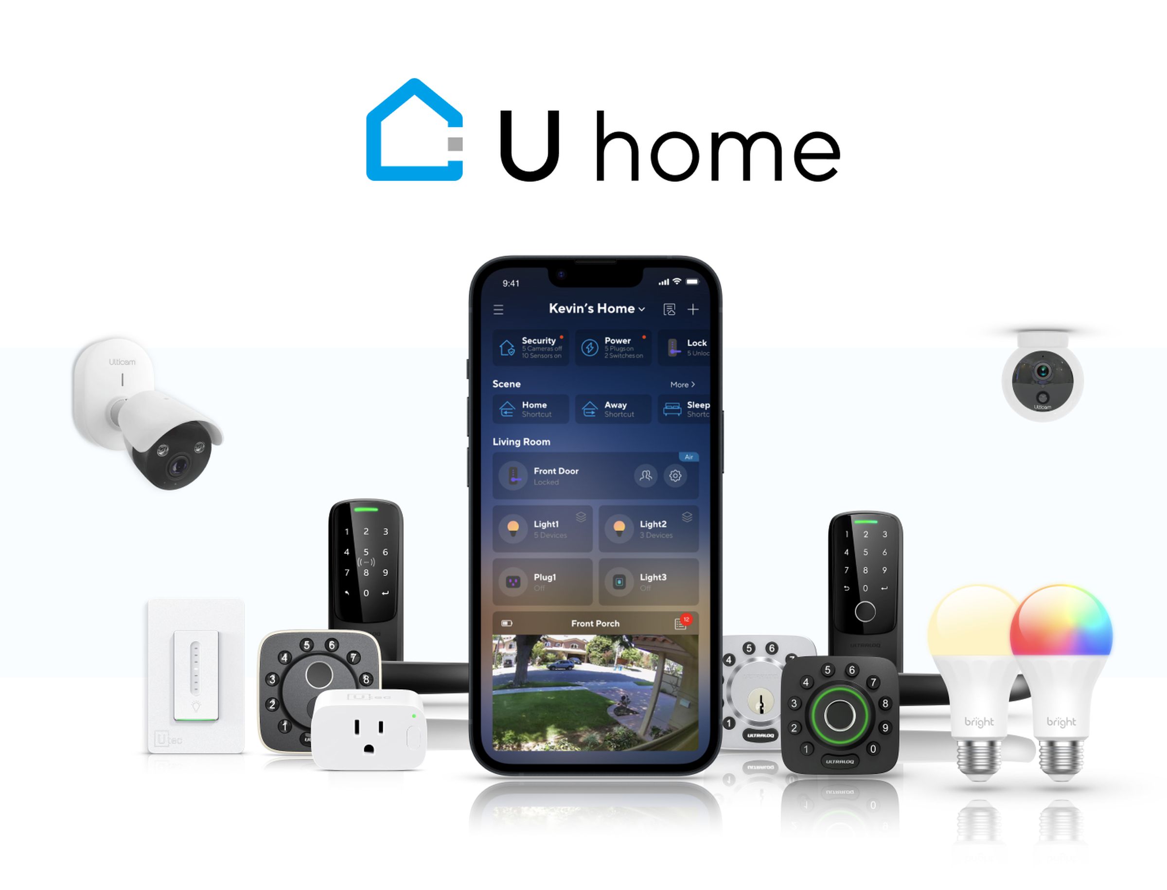U-tec is launching smart bulbs, switches, plugs, and cameras along with its new line of smart locks. Plus, a new app — U home — to control them all.