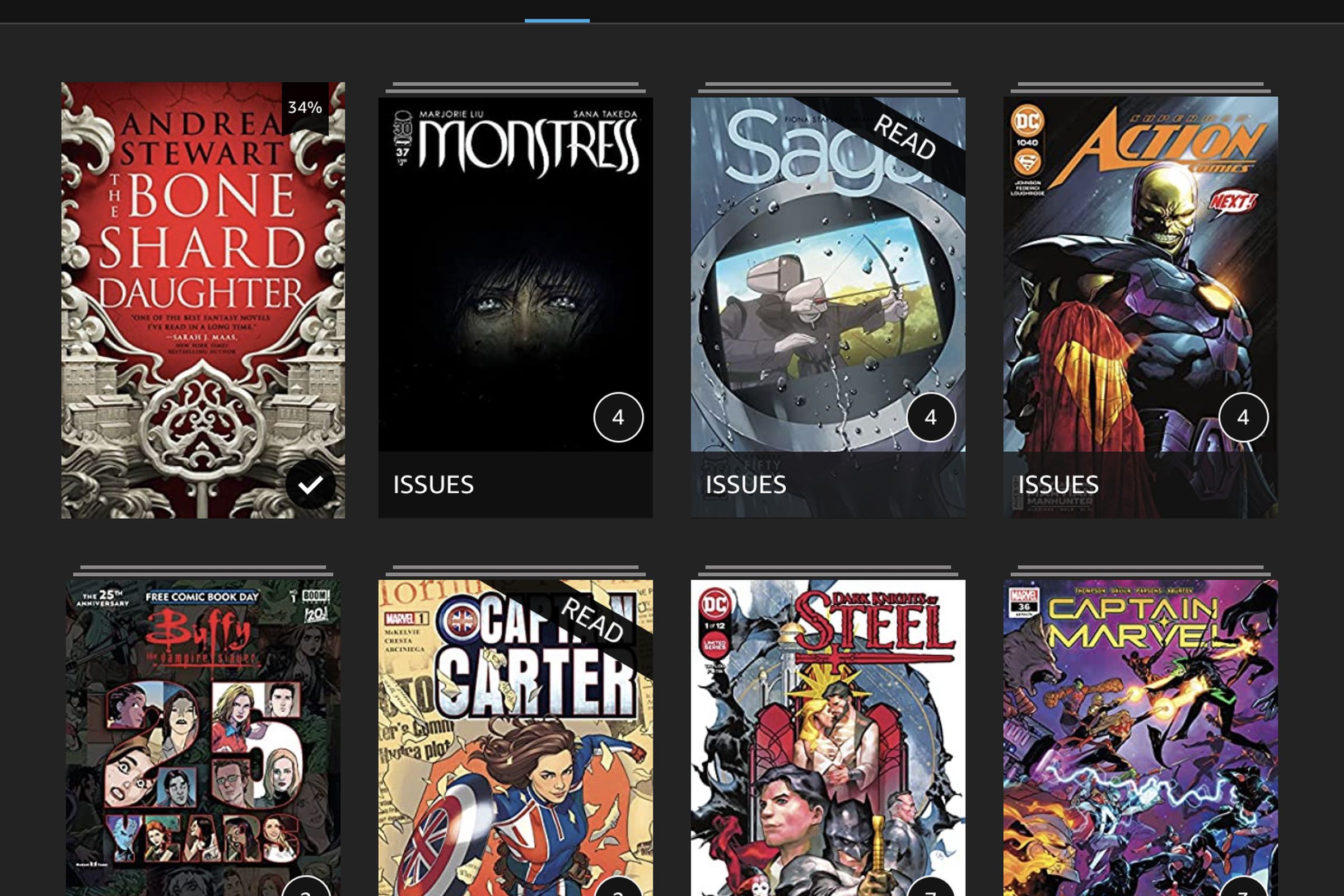 You’ll be able to filter comics out of your Kindle reading list!