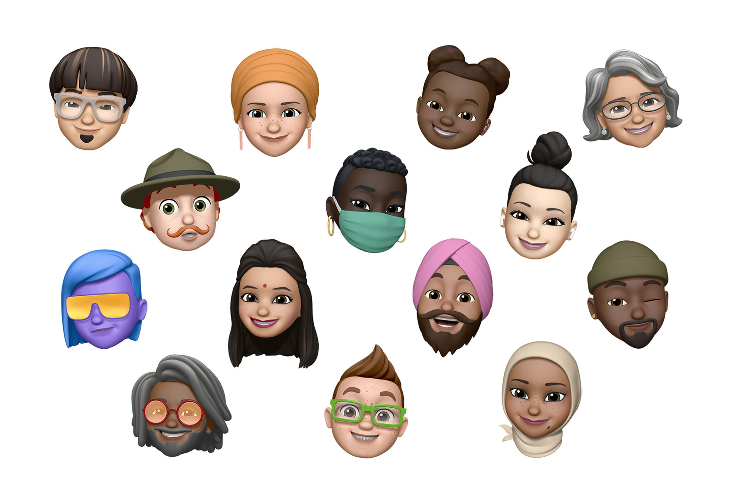 Face coverings are just one of the new Memoji options.