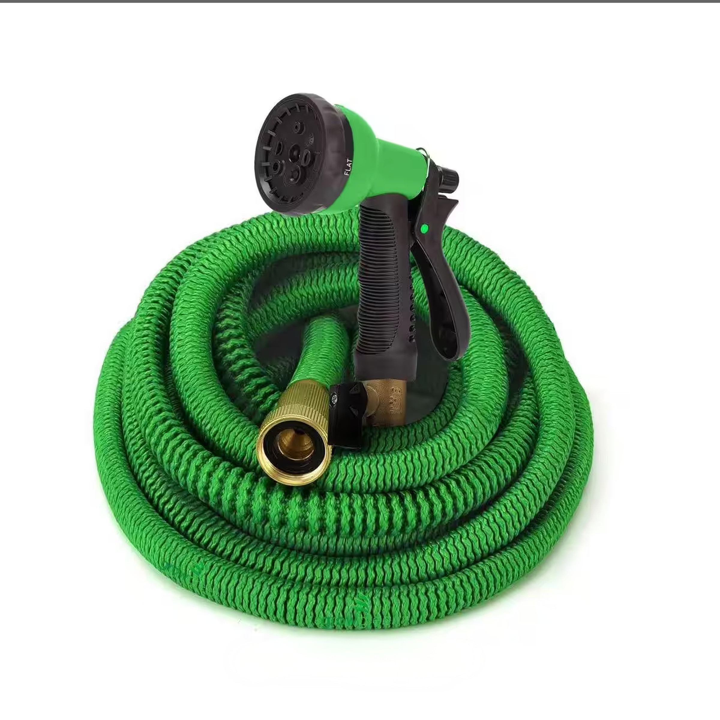 Coiled garden hose