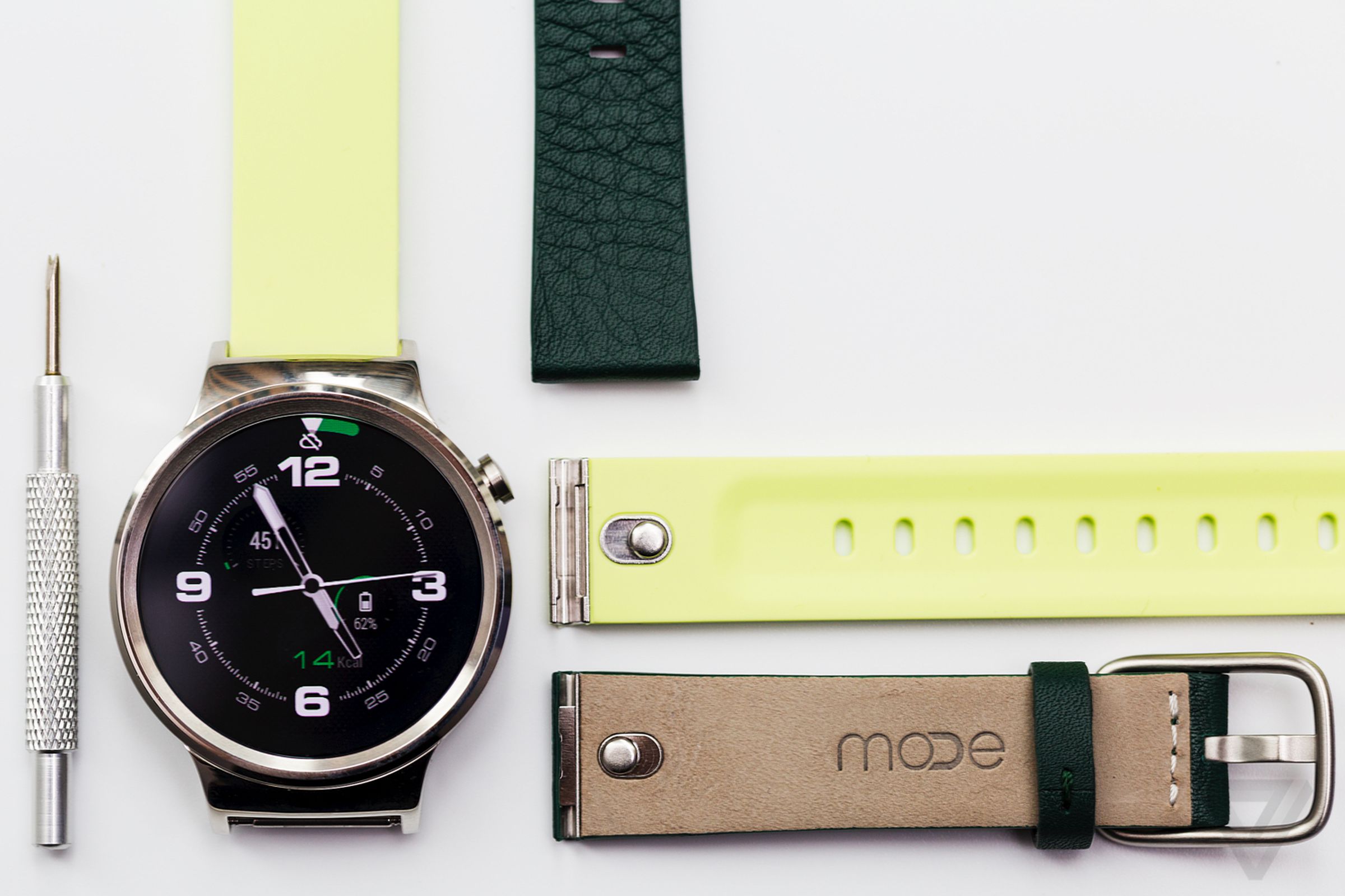 Android Wear Mode watchband hands on photos