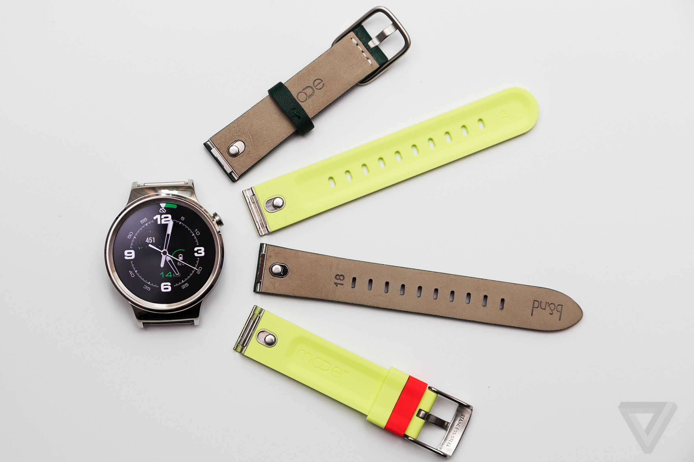 Android Wear Mode watchband hands on photos