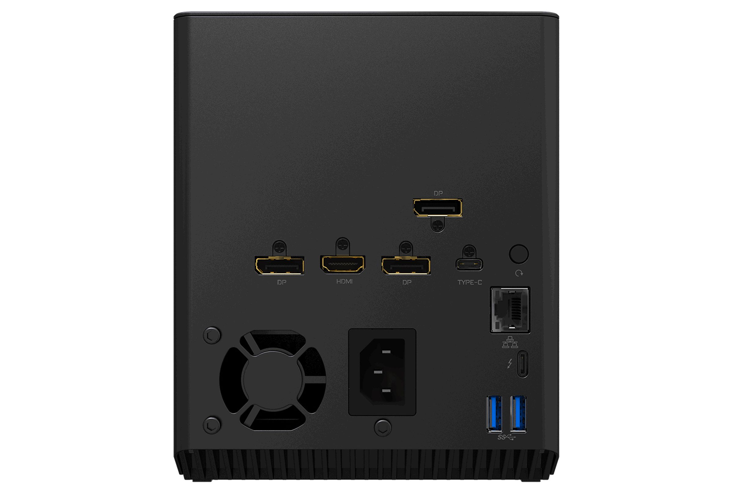 Around the back you’ll find a full suite of display outputs as well as USB-A and USB-C connectivity.
