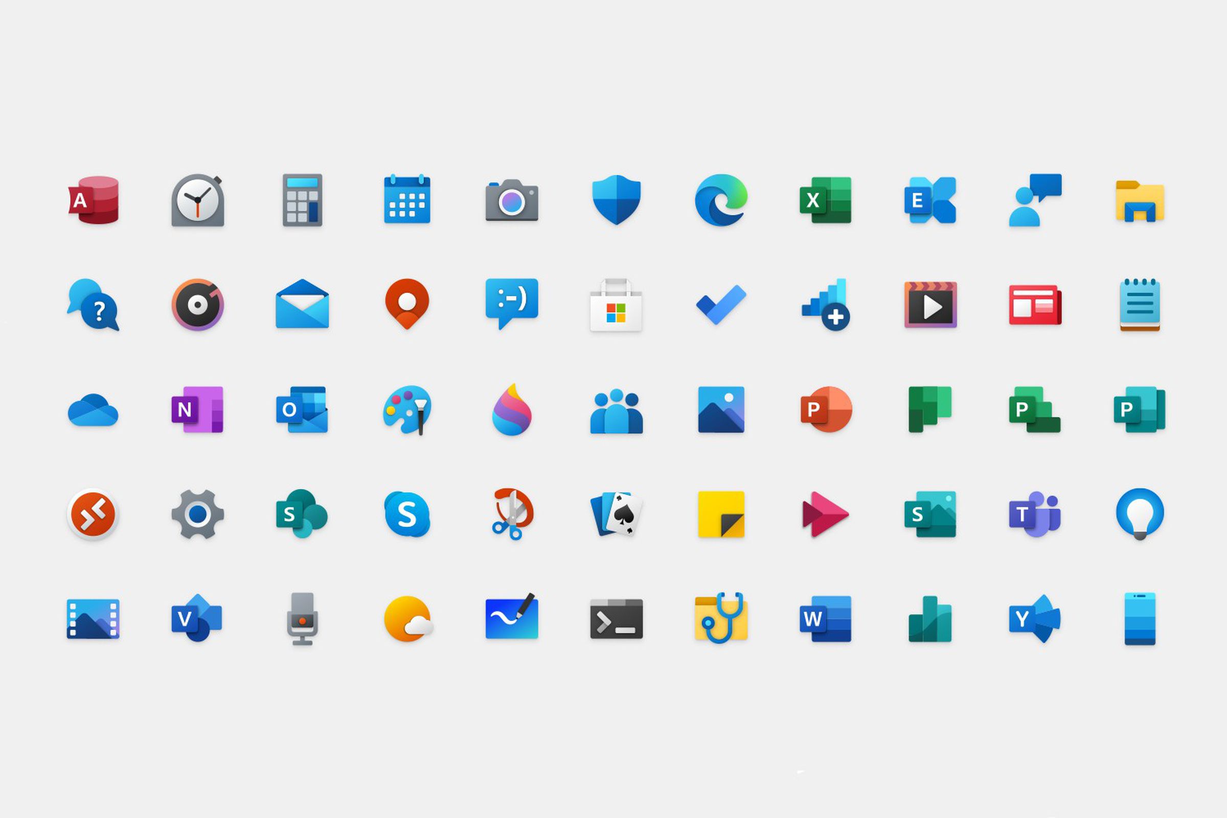 The new Windows 10 icons.