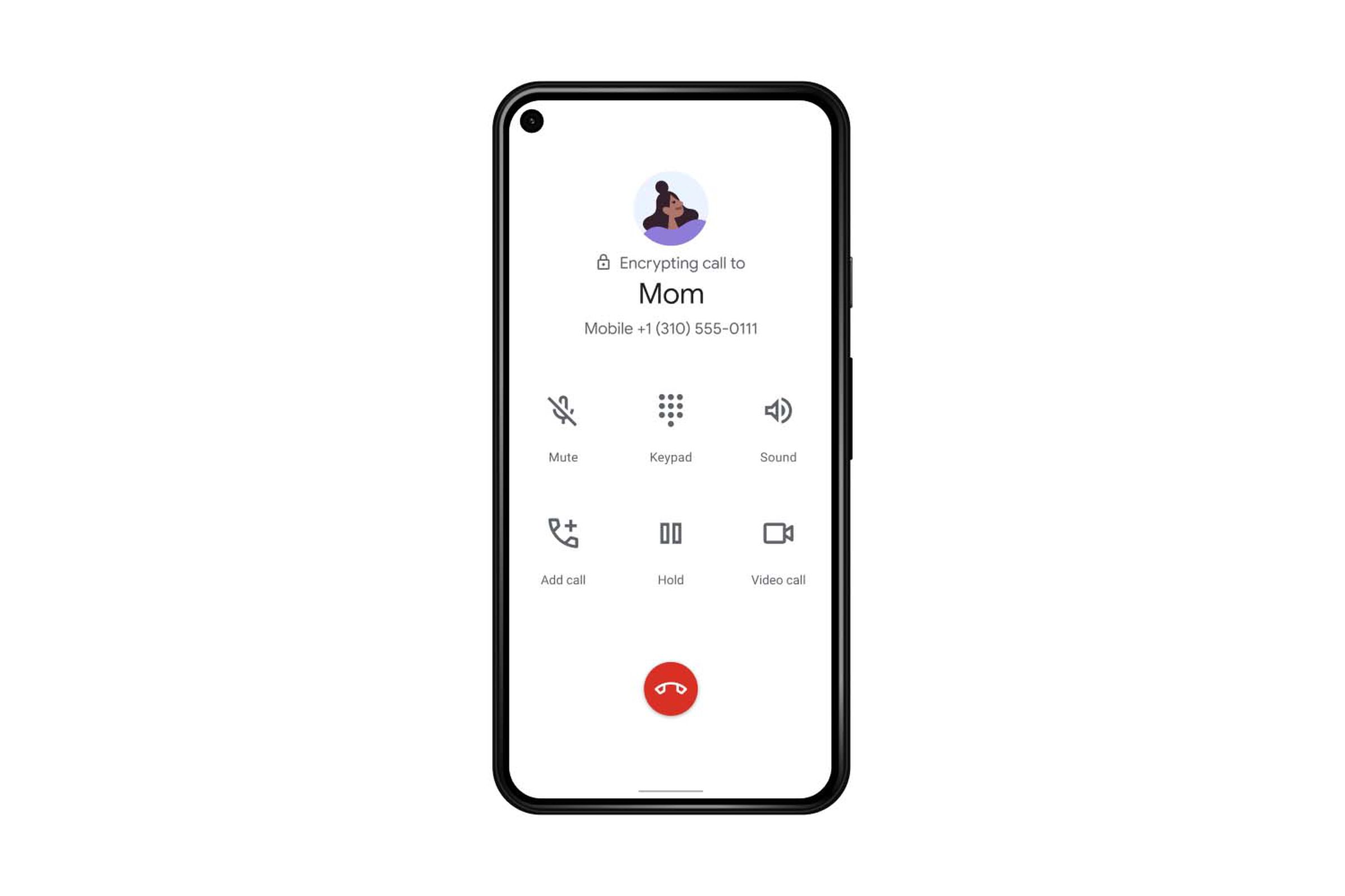 A lock icon will appear in the Phone app when a call is end-to-end encrypted.