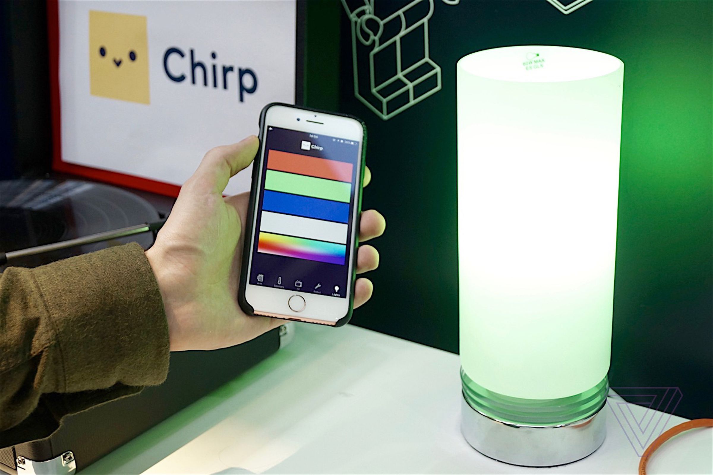 Chirp can be used to control IOT devices like the Philips Hue lamp