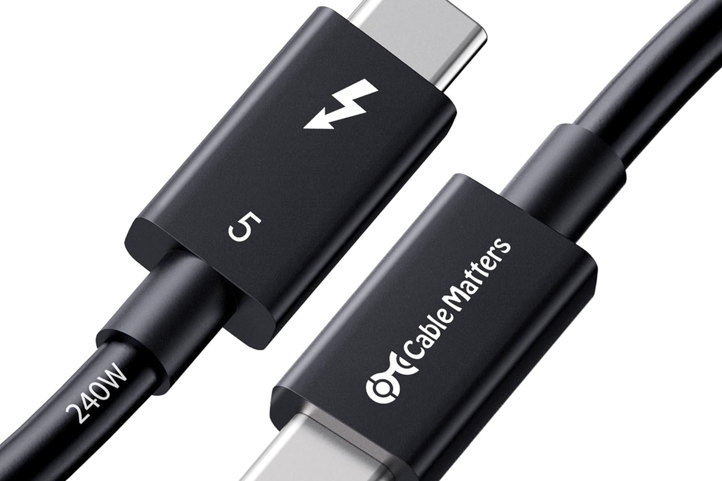 Thunderbolt 5 cables, like their TB4 and TB3 predecessors, have USB-C tips.