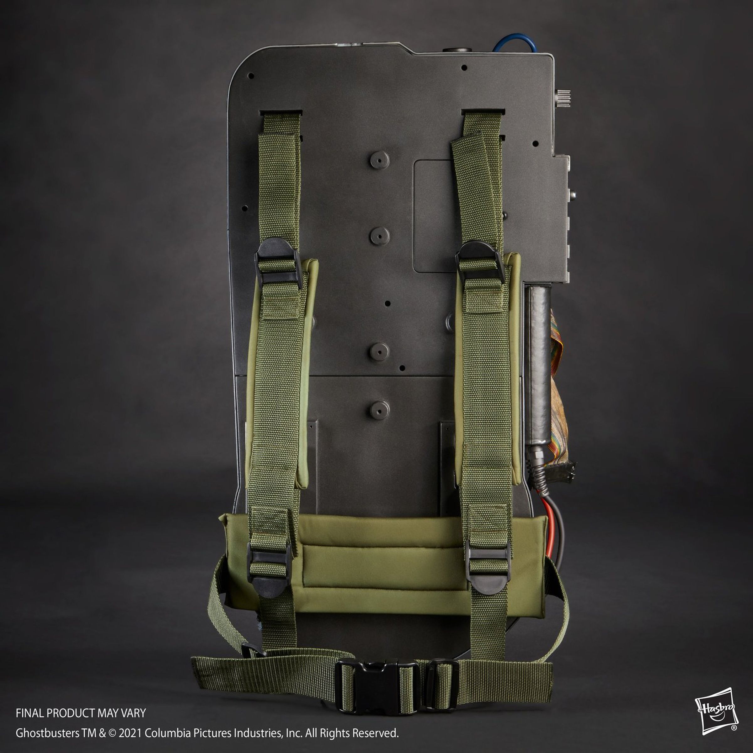 Tactical shoulder and belt straps plus what looks like a lumbar pad.