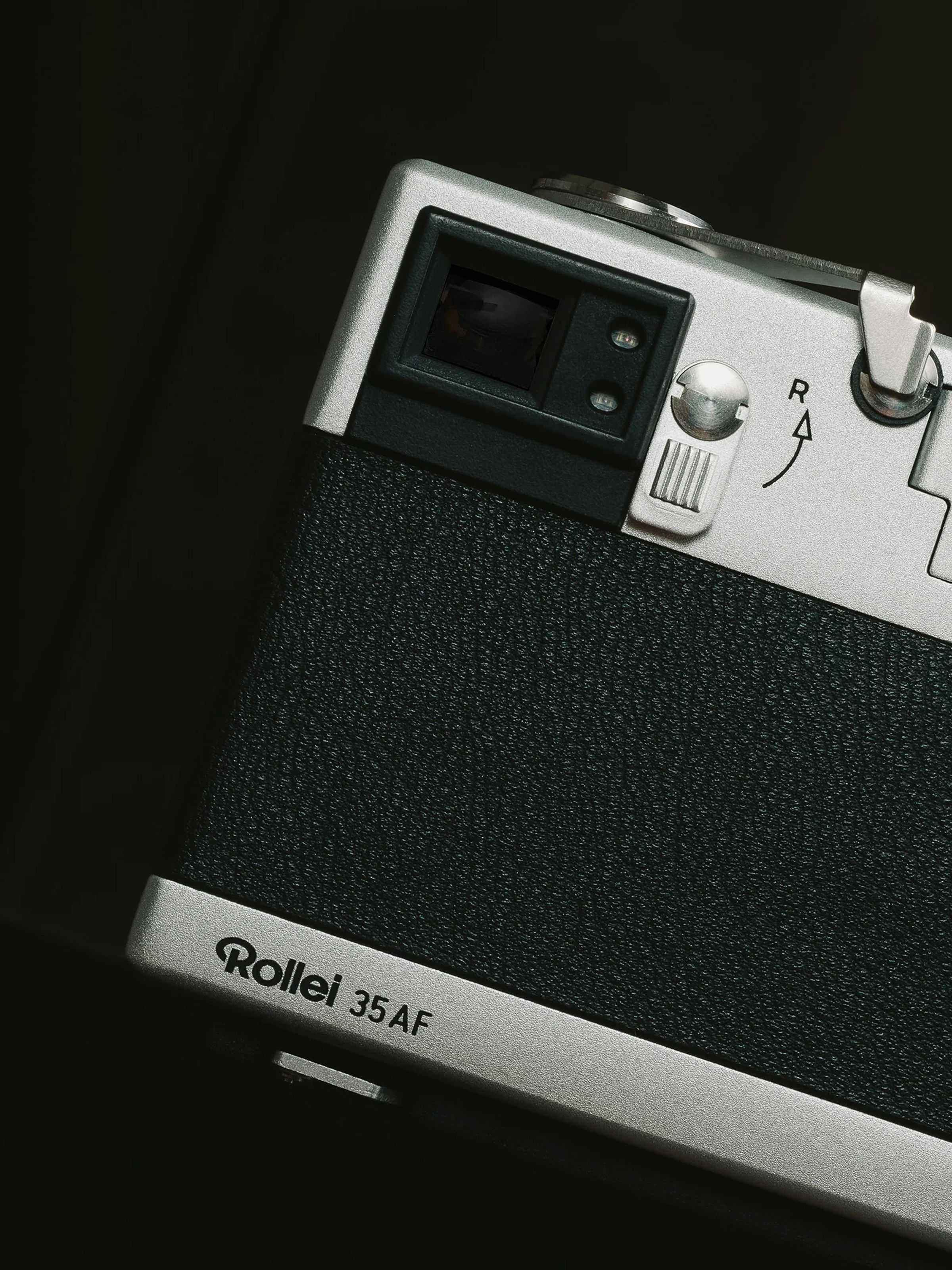 A close-up of the Rollei 35AF camera’s rear.