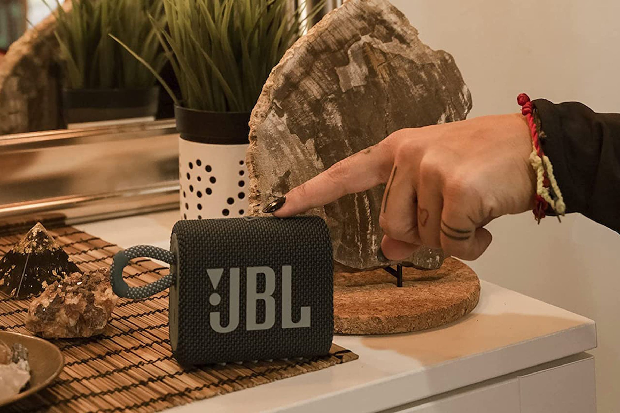 The JBL Go 3 is a compact waterproof speaker that makes for a fun gift.