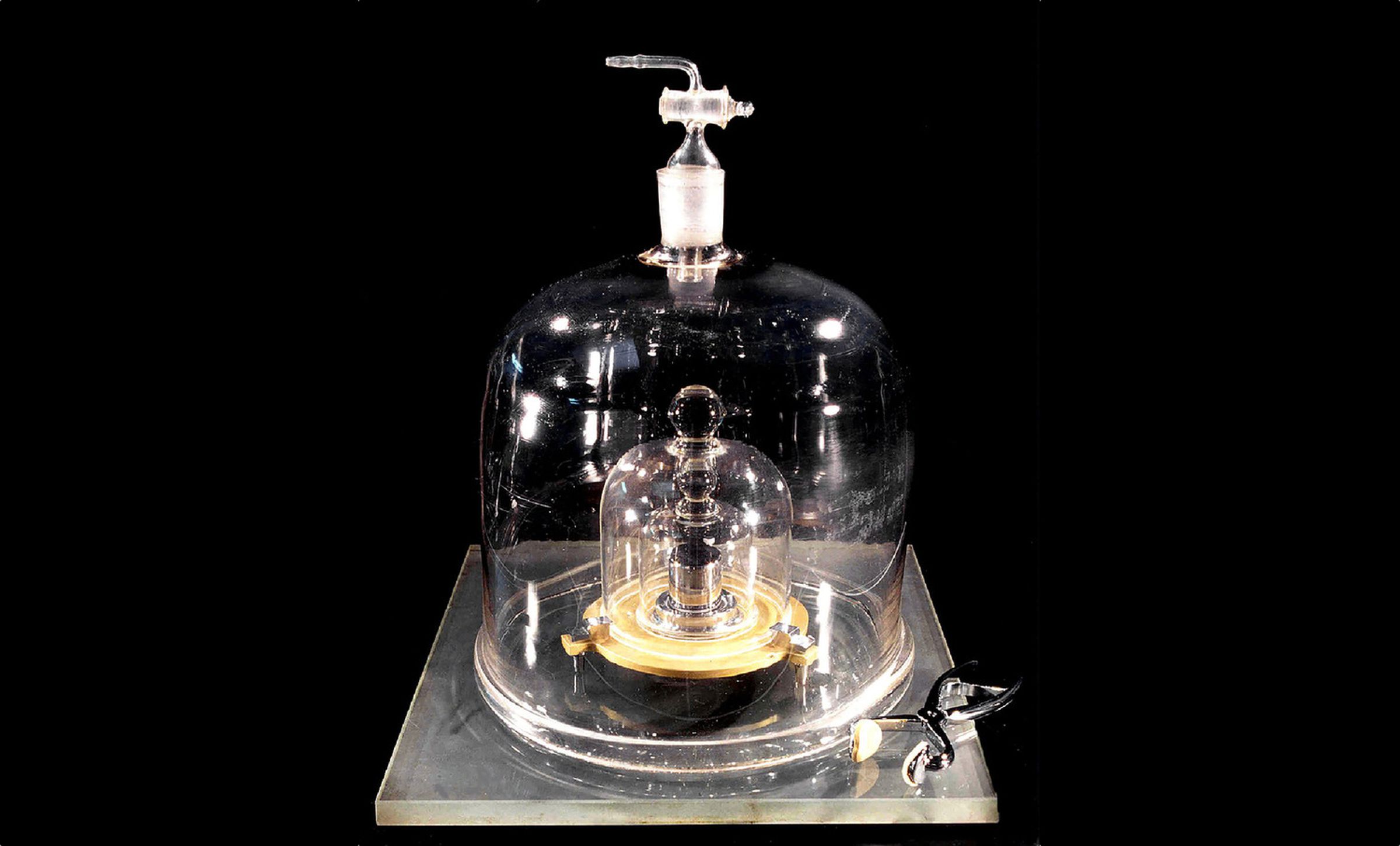The original International Prototype Kilogram was cast in 1889 and is kept in a trio of vacuum-sealed bell jars in a vault near Paris. 