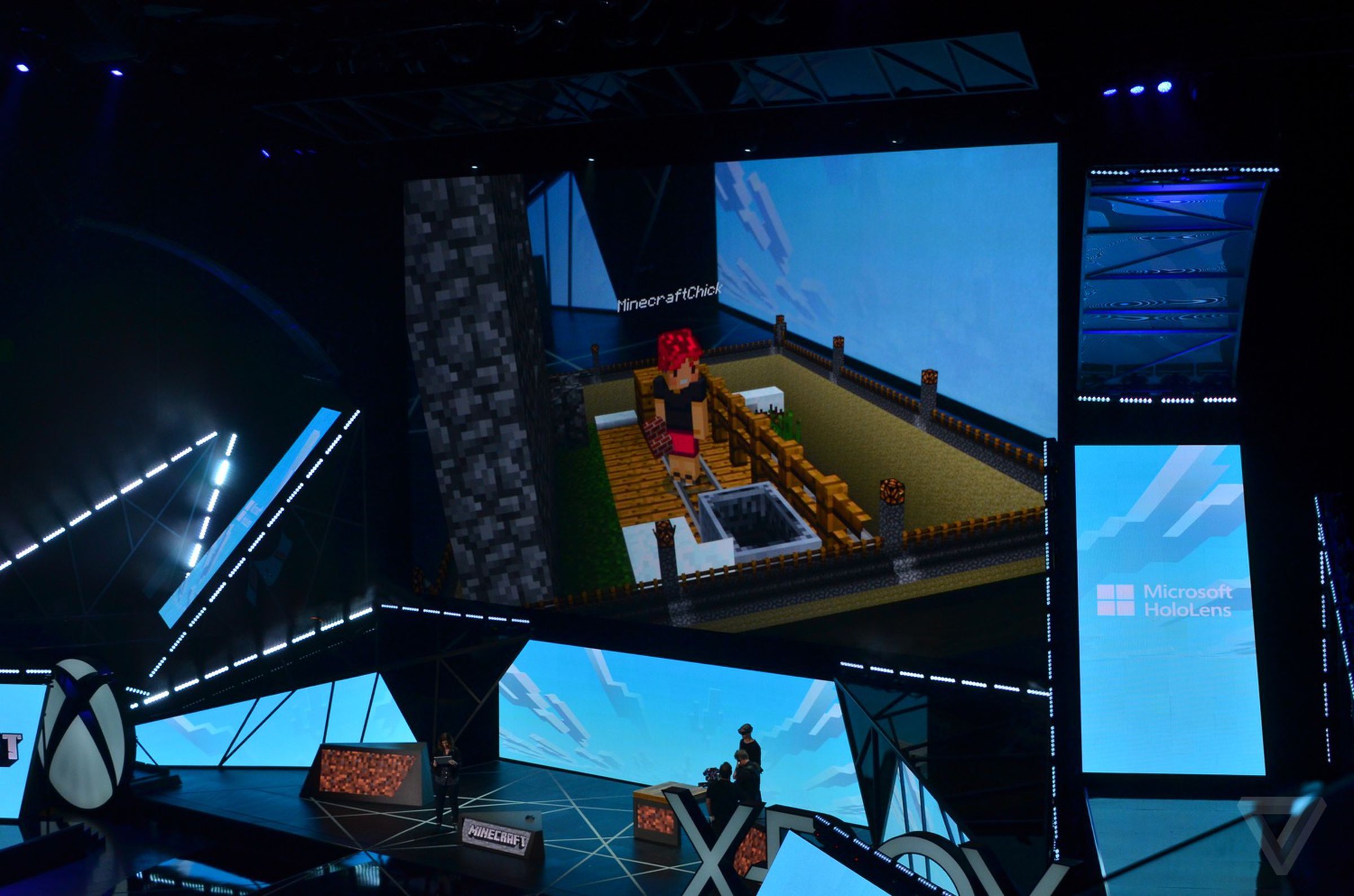Minecraft for HoloLens E3 2015 photos
