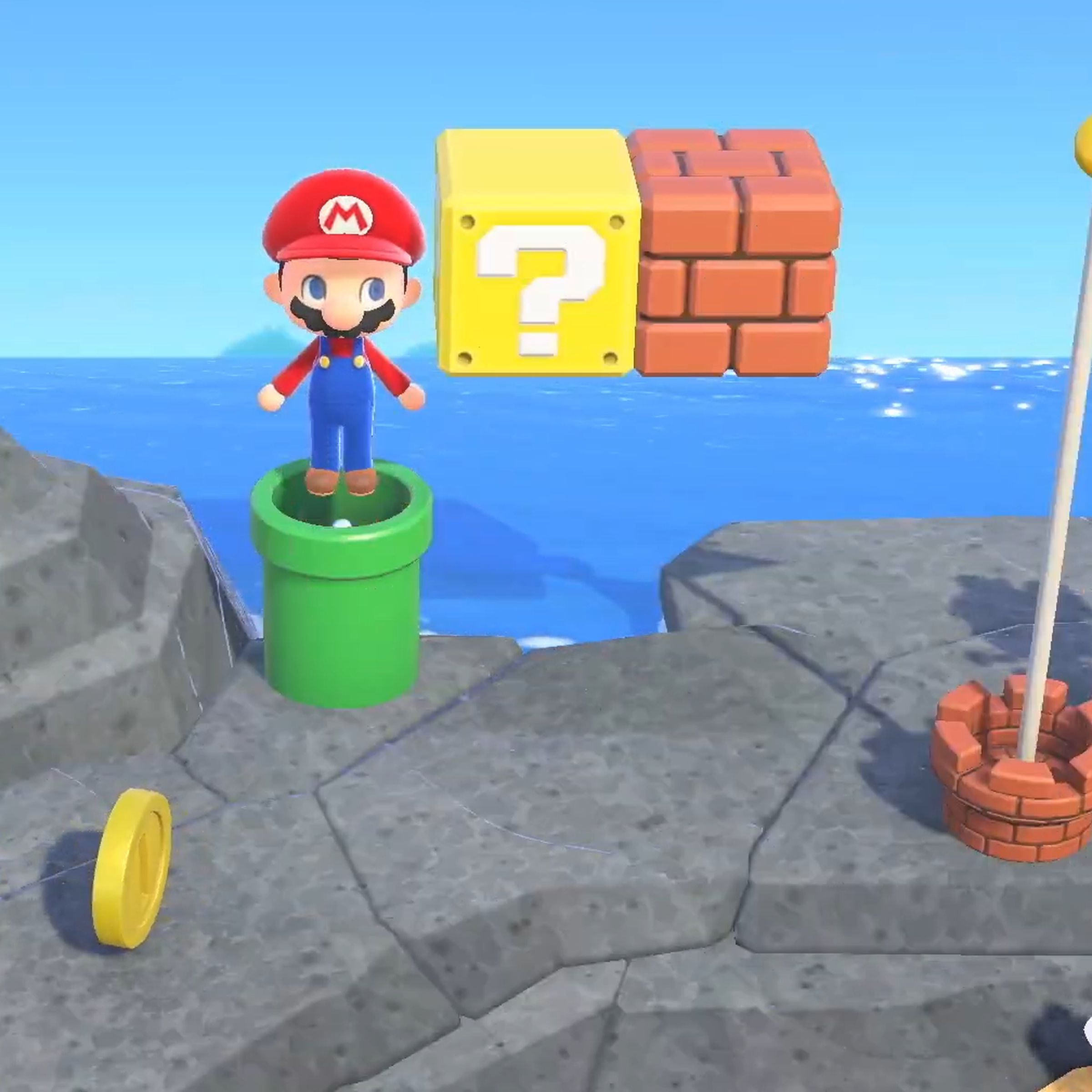 Super Mario items in Animal Crossing: New Horizons