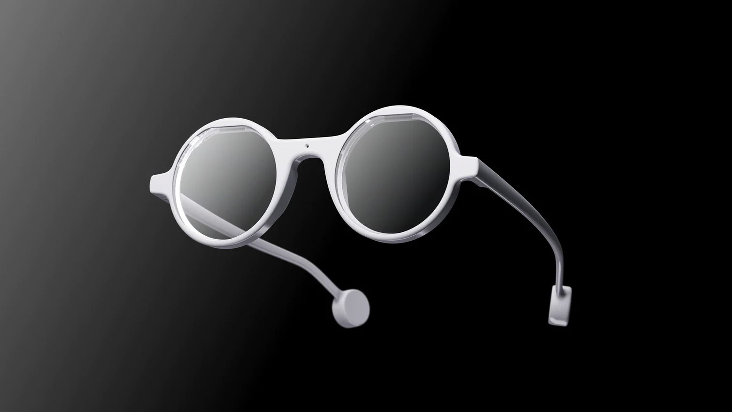 An image showing Frame AI glasses on a black background