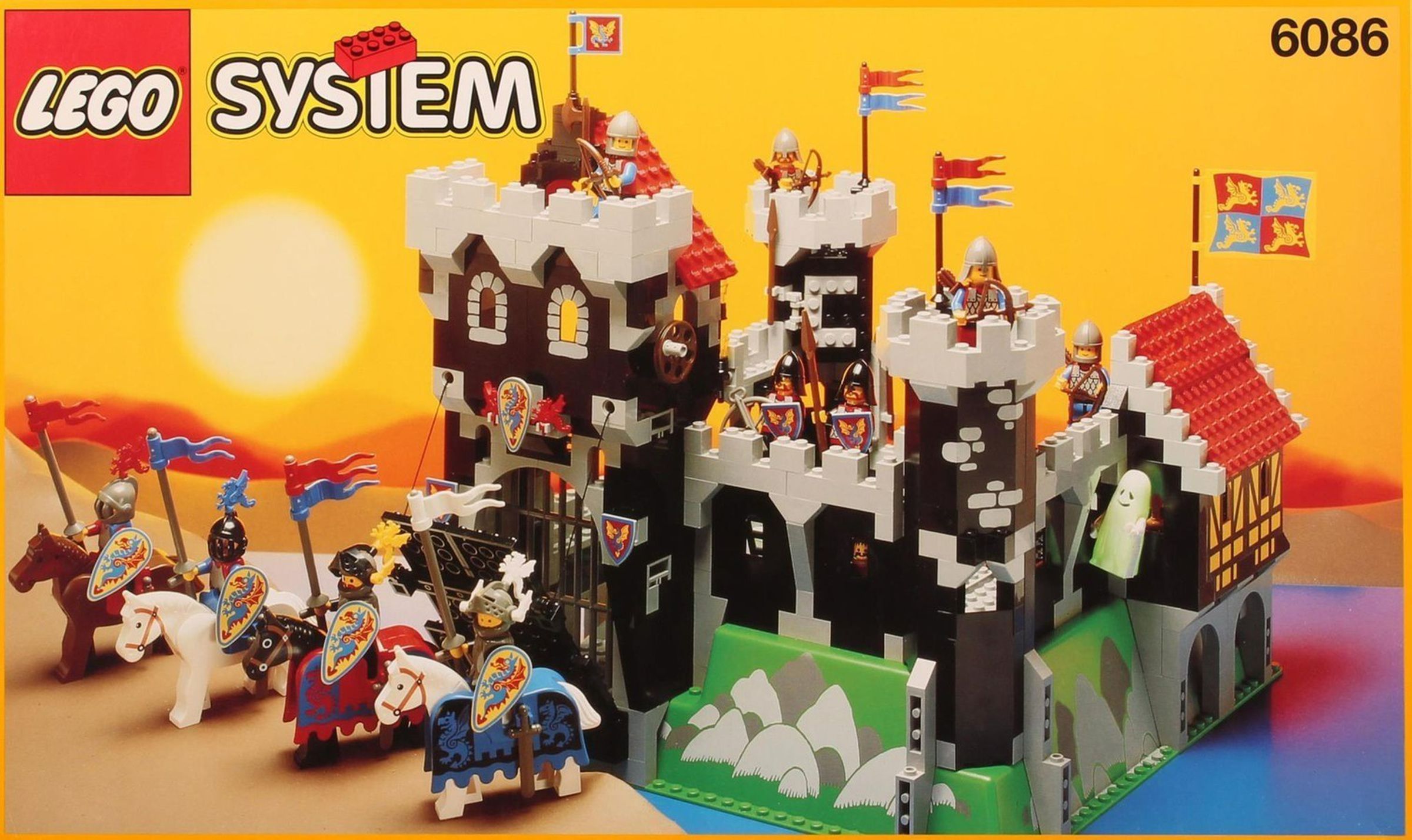 ...asymmetrical hilltop design and the half-timber lodge from Black Knight’s Castle...