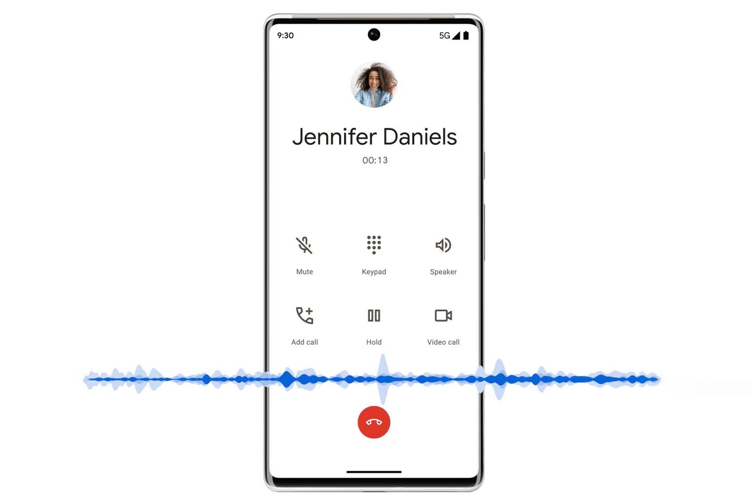 Clear Calling running on a Pixel 7.