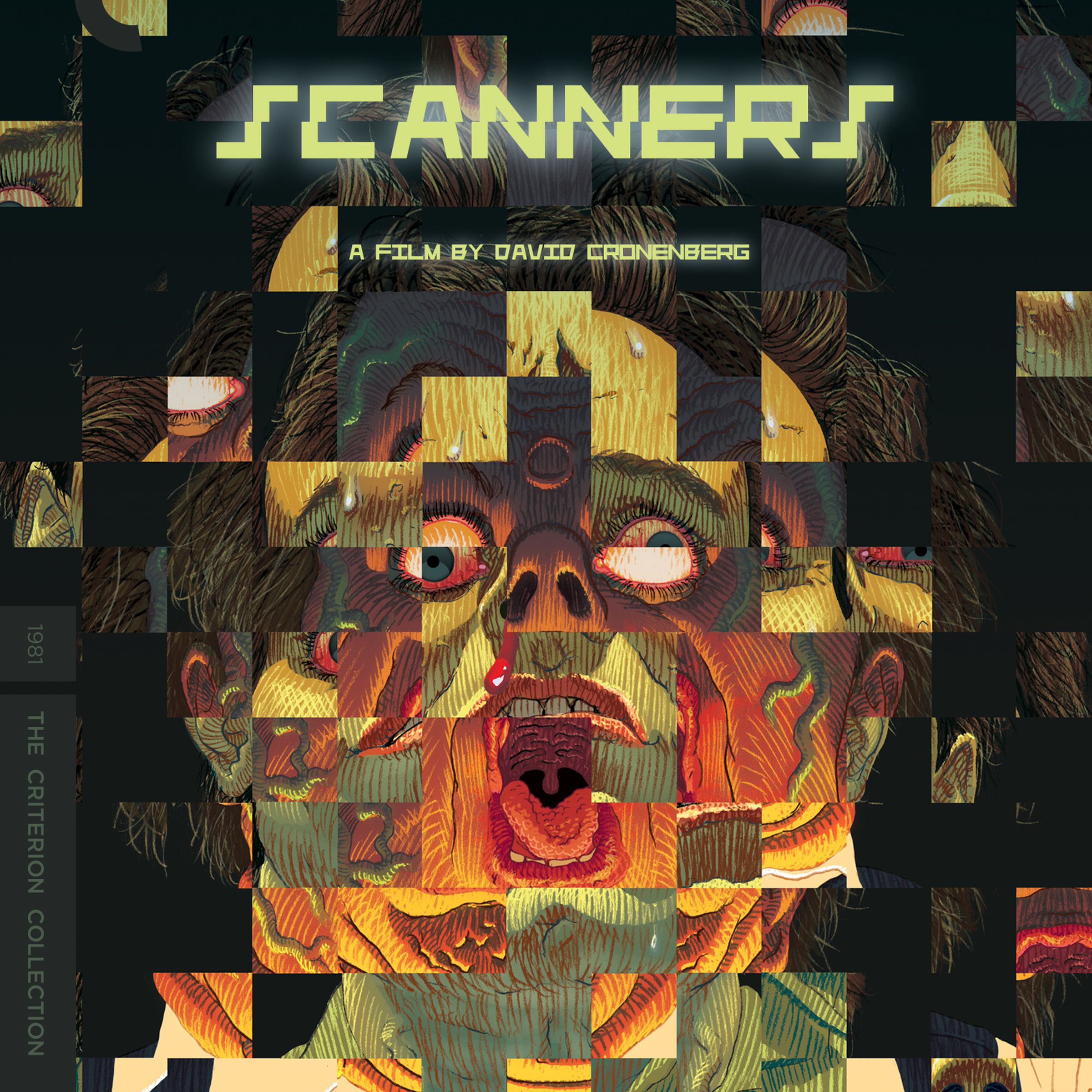 'Scanners' cover art from the Criterion Collection edition by Connor Williumsen