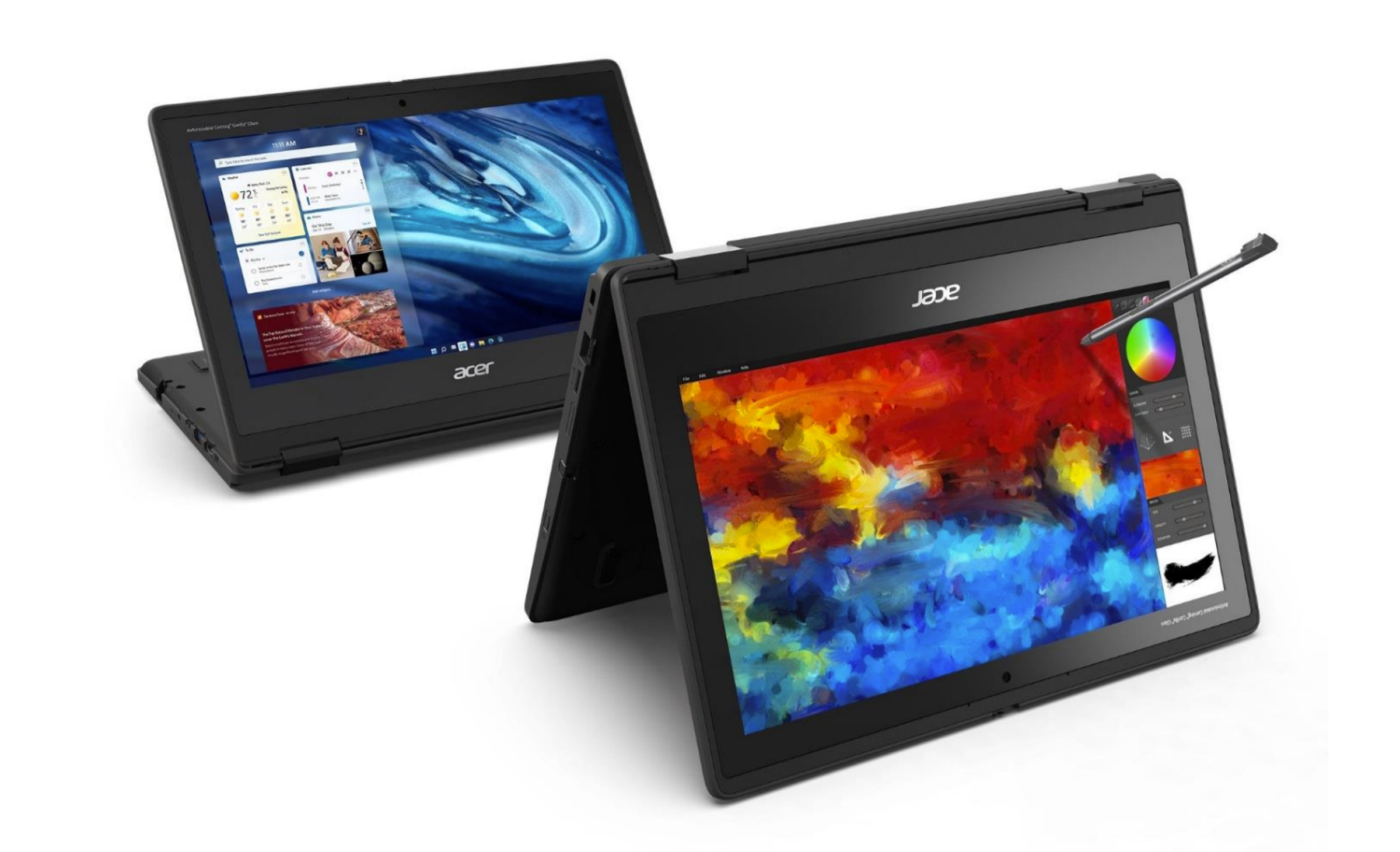 Acer’s Windows 11 SE laptop includes stylus support.