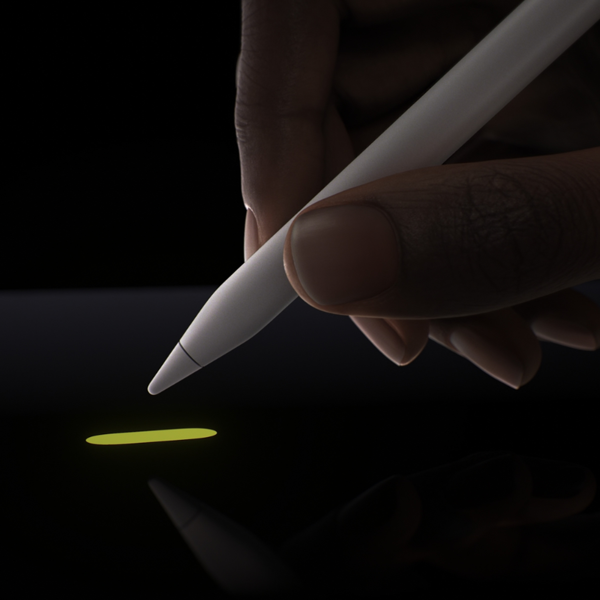 A screenshot of the Apple Pencil Pro taken from Apple’s Let Loose iPad presentation.