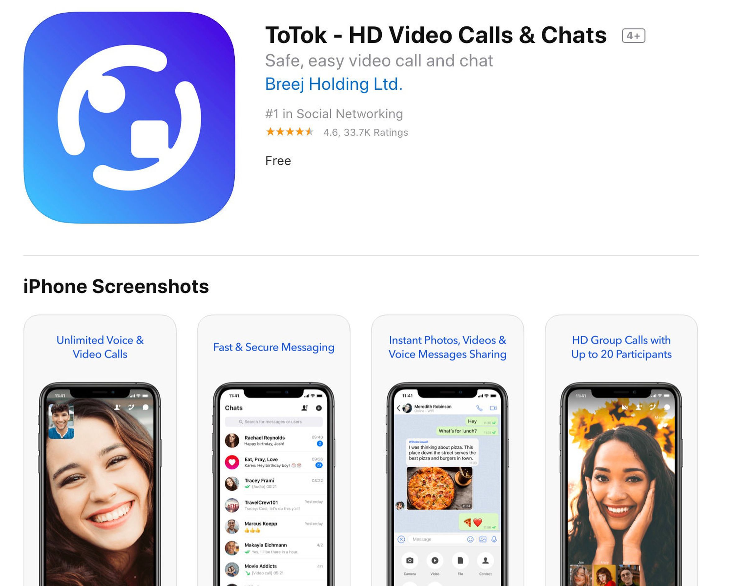 ToTok offered users “fast and secure messaging.” 