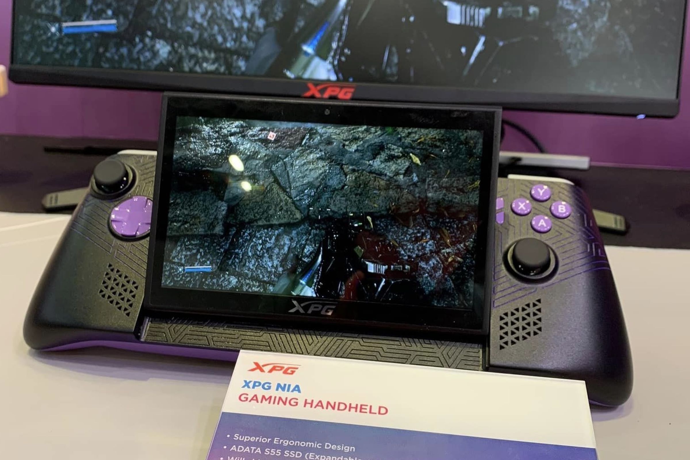 A photo showing the Adata XPG Nia on display at Computex 2024