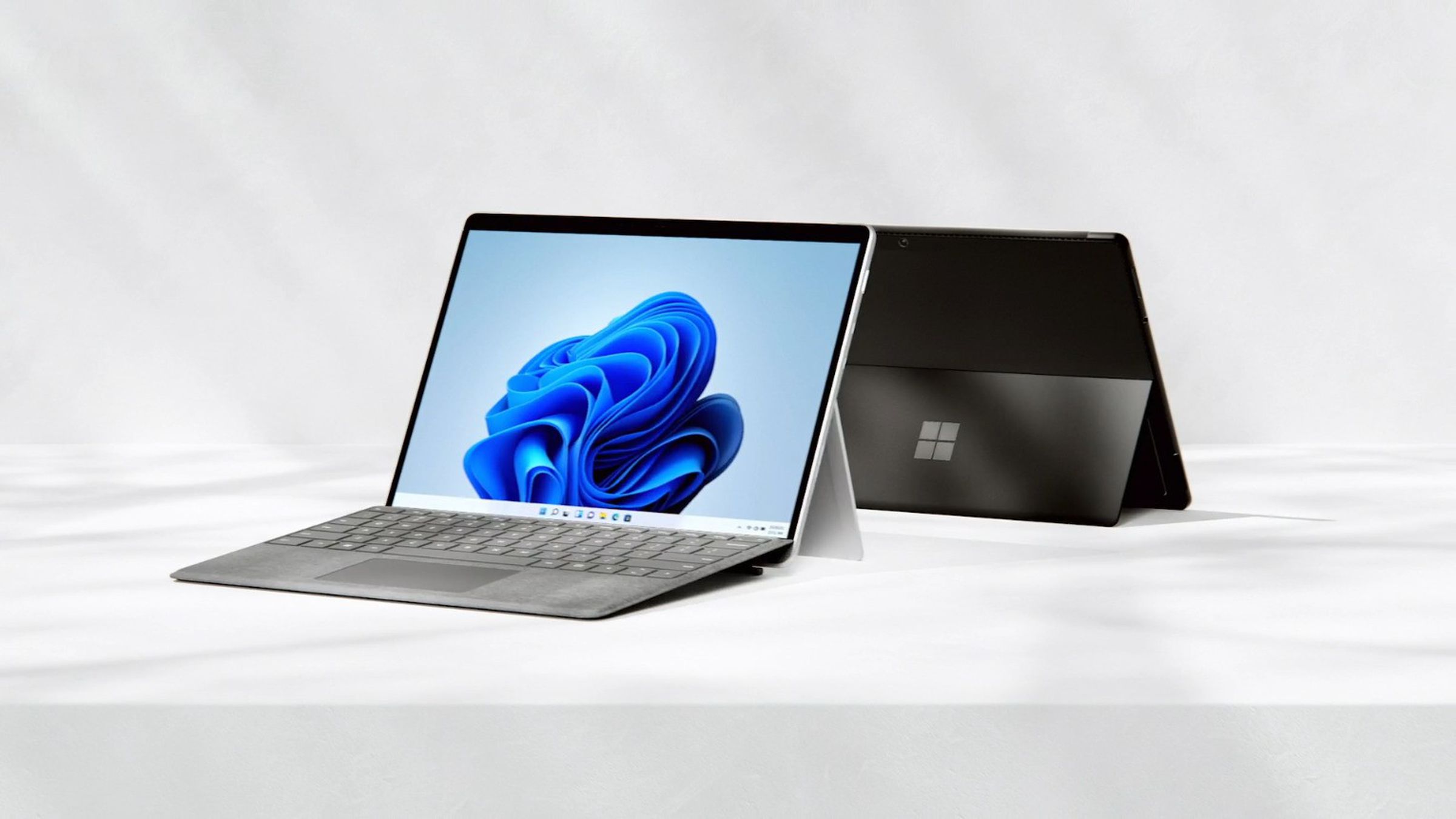 Microsoft’s Surface Pro 8, which has a new design.