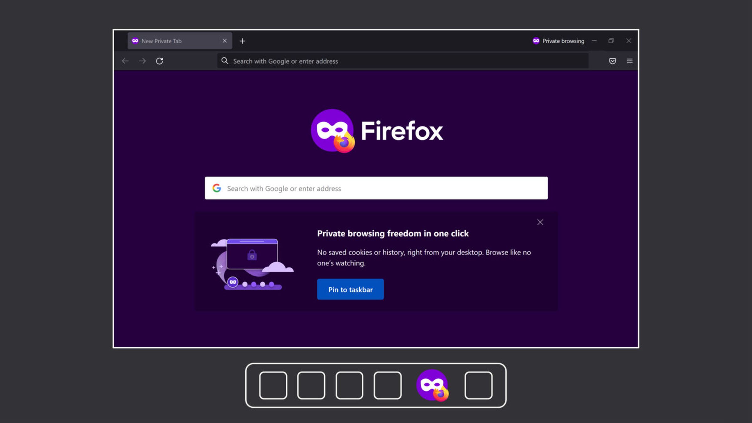 An image showing the Firefox browser in private browsing mode