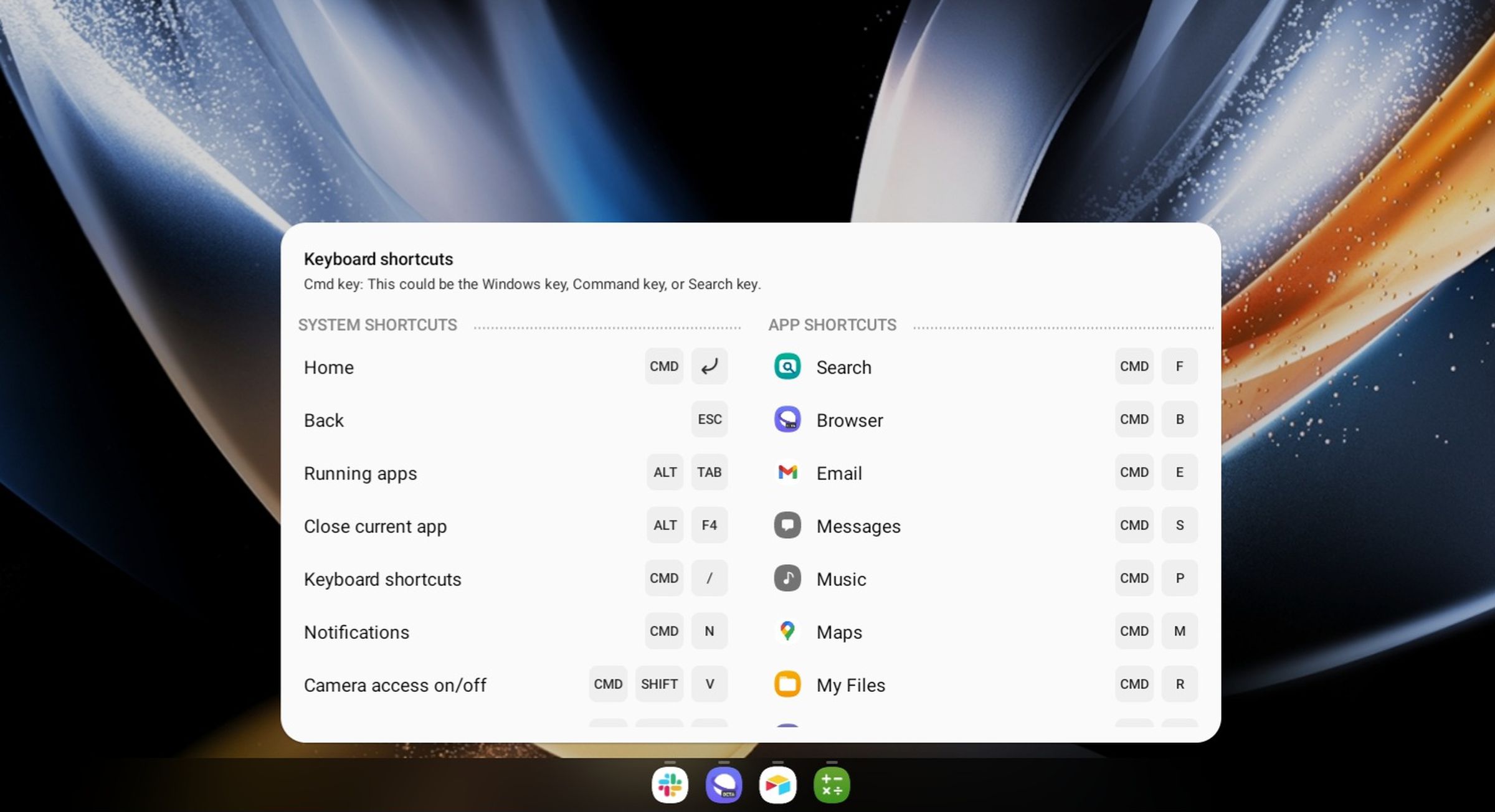 Dex now offers a surprisingly long list of supported keyboard shortcuts to make navigating feel even more like a traditional desktop operating system.