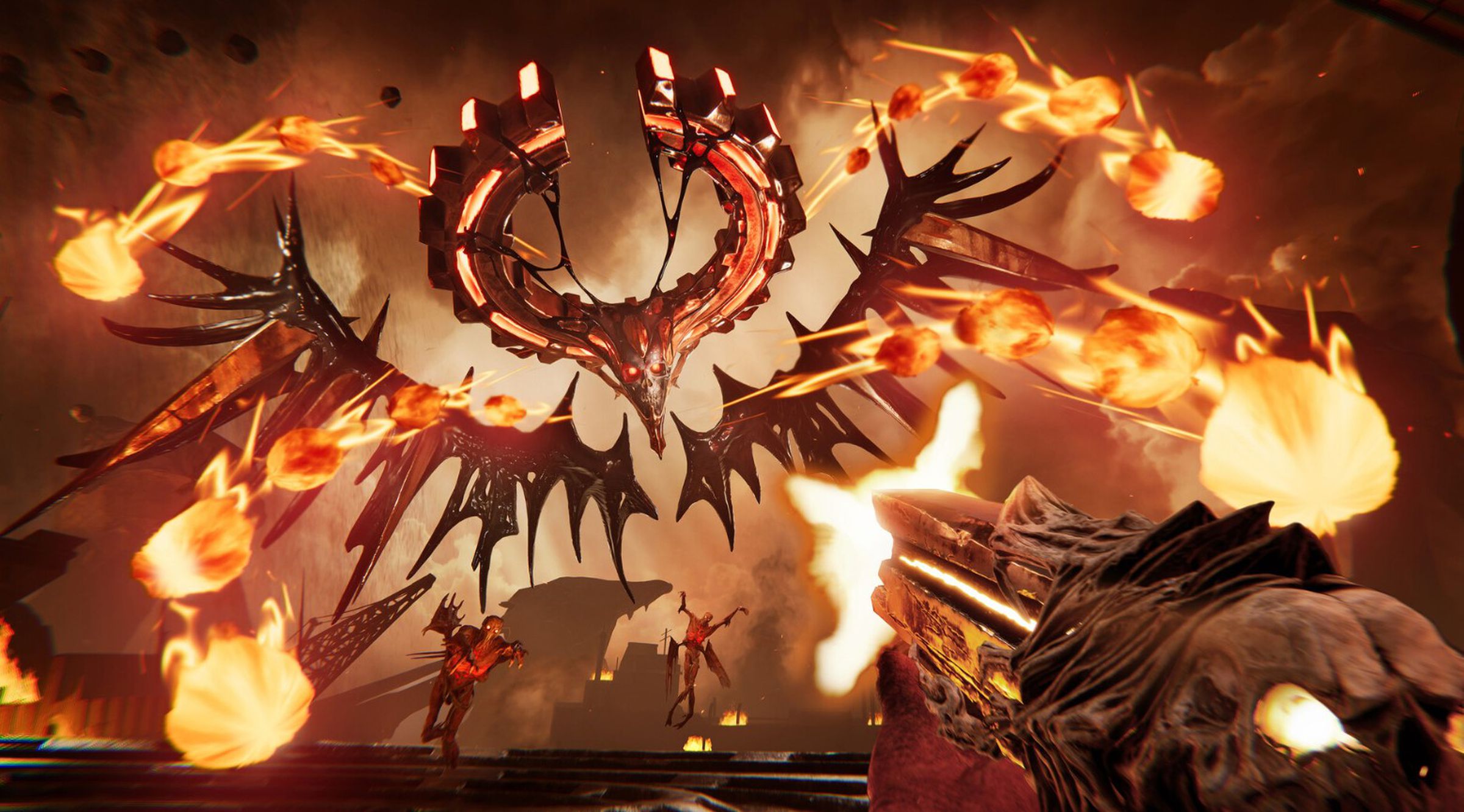 A gameplay screenshot of Metal: Hellsinger.