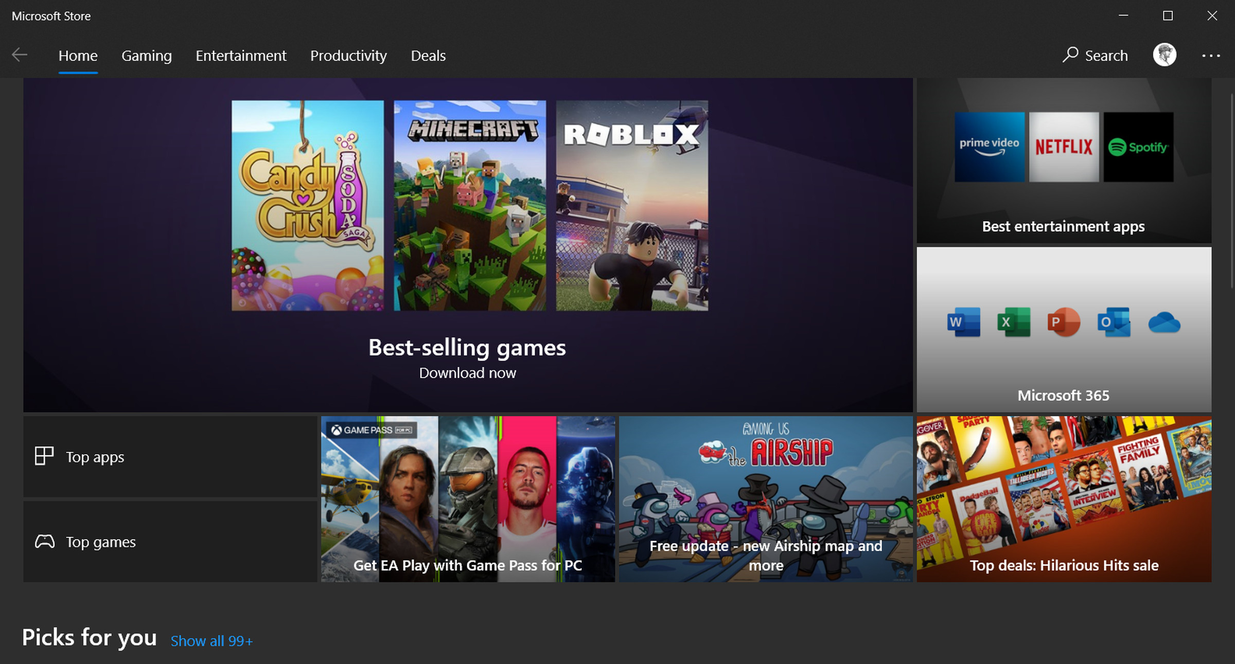 The current Windows store lacks many popular apps.