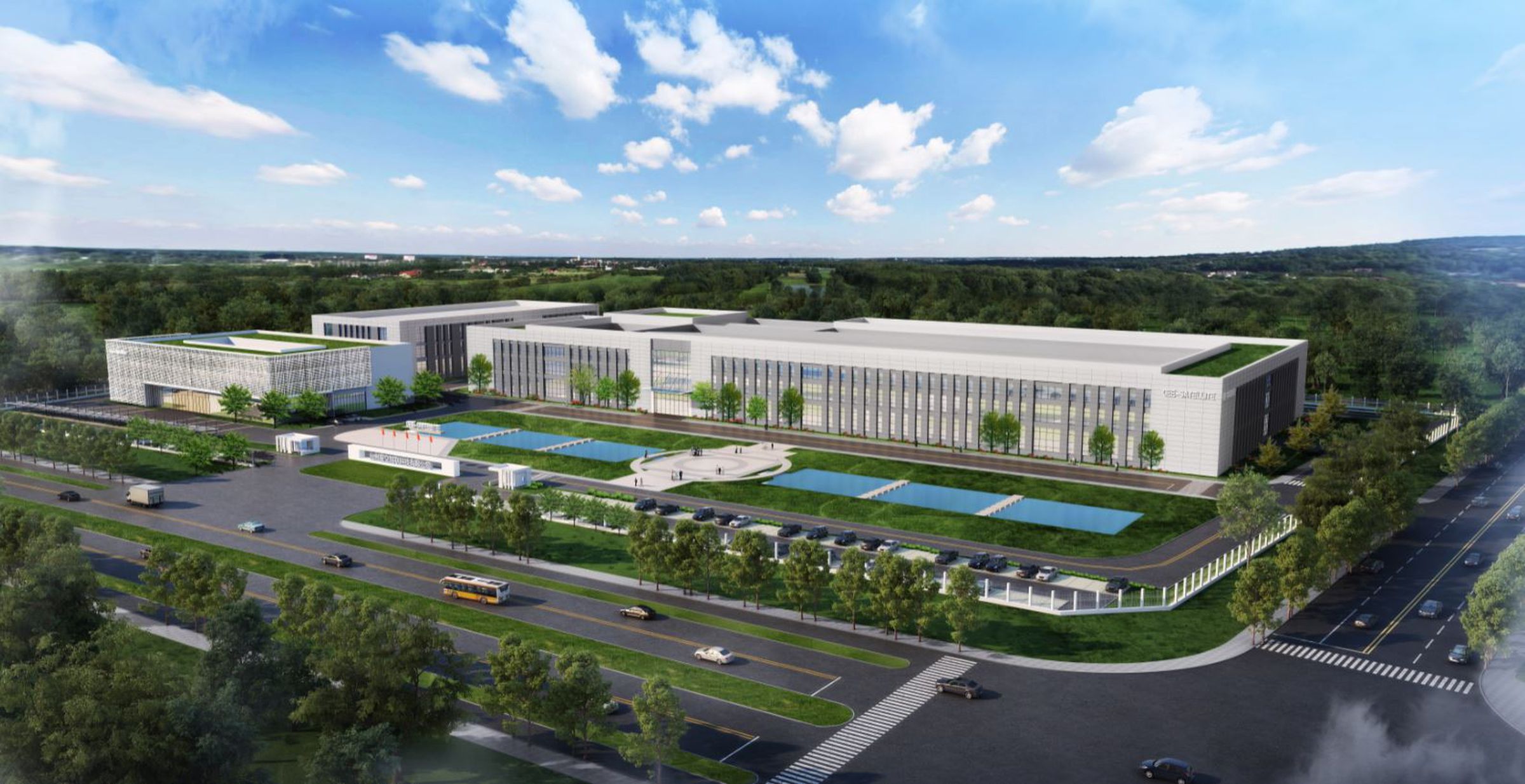 A rendering of Geely’s production facility in Taizhou, China. 