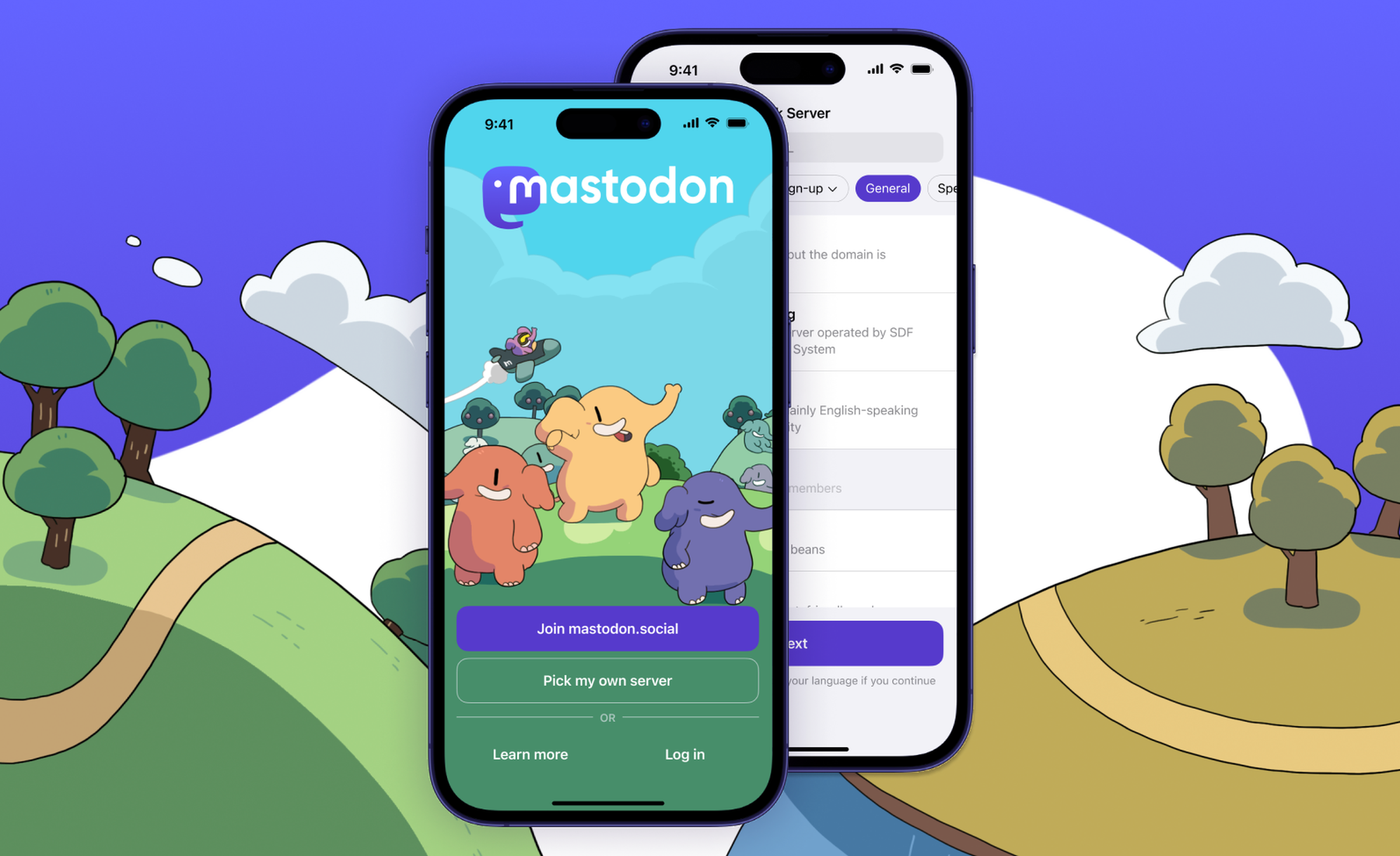 An image showing Mastodon’s sign up page on mobile