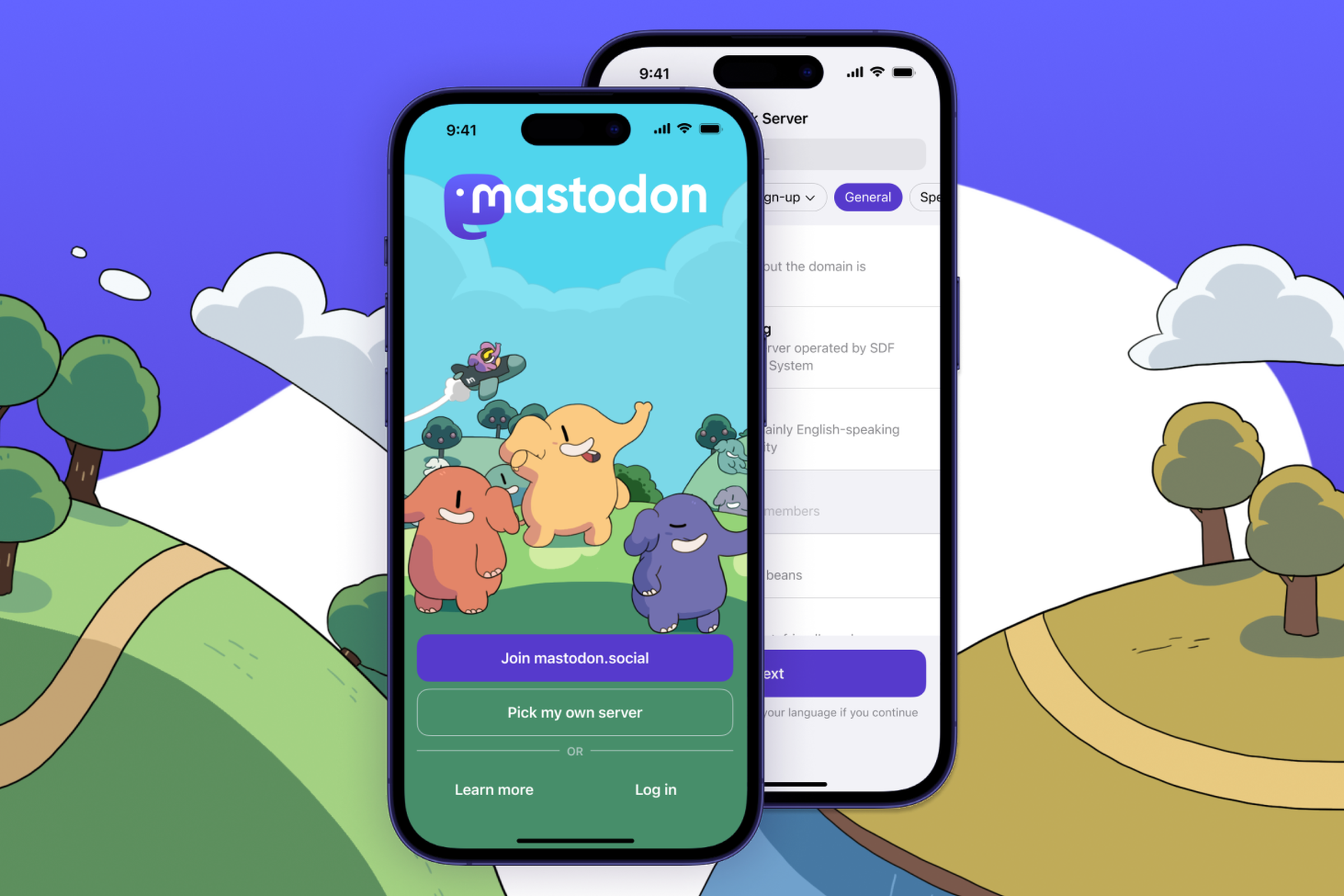 An image showing Mastodon’s sign up page on mobile