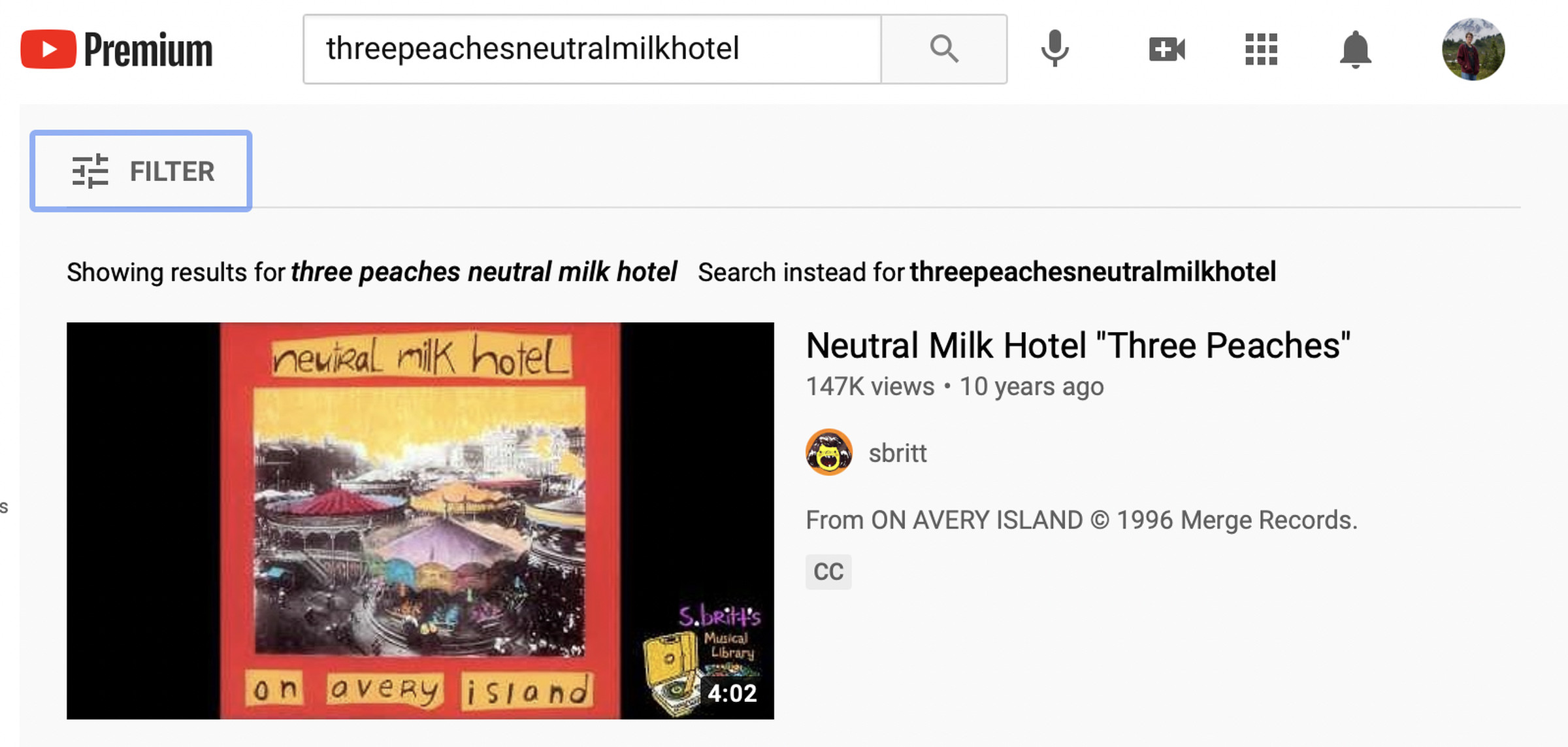 YouTube’s search algorithm was still able to figure it out.