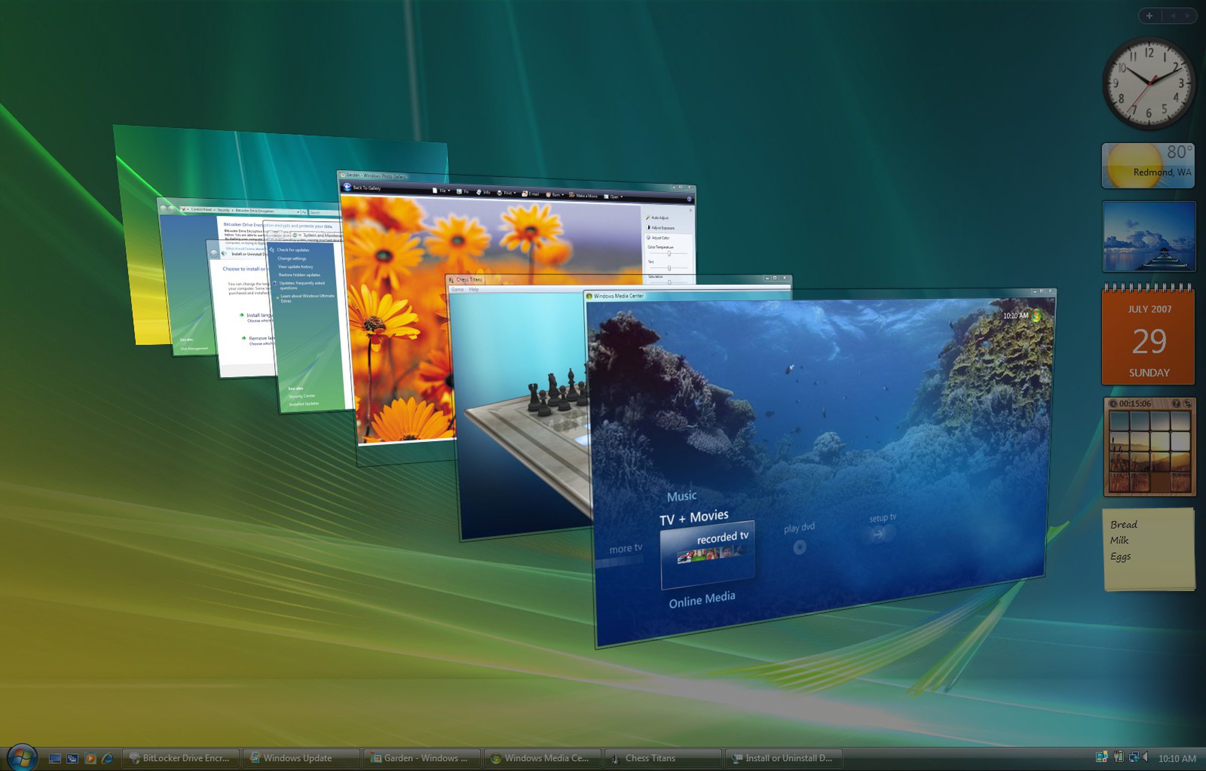 Windows Vista's Flip 3D feature.